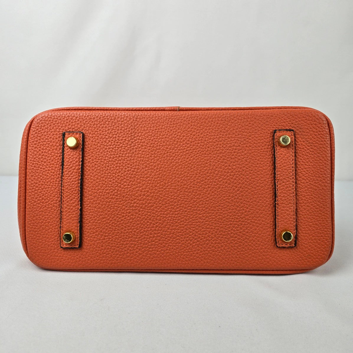 Designer Inspired Orange Top Handle Purse