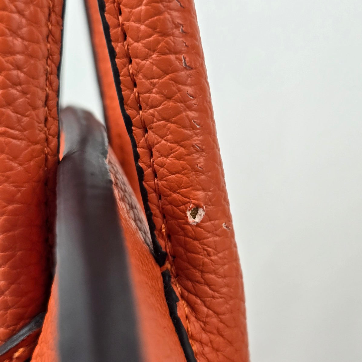 Designer Inspired Orange Top Handle Purse