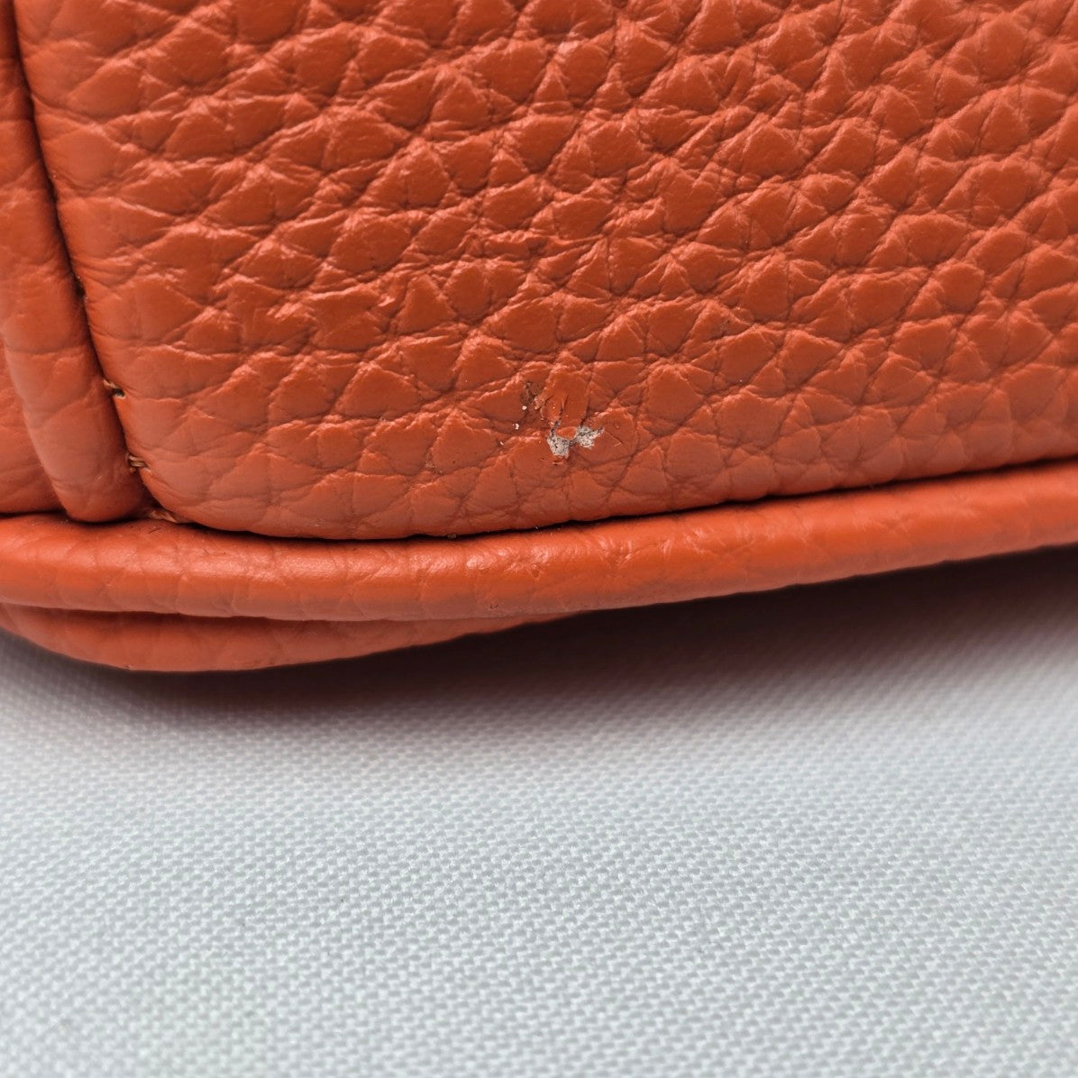 Designer Inspired Orange Top Handle Purse