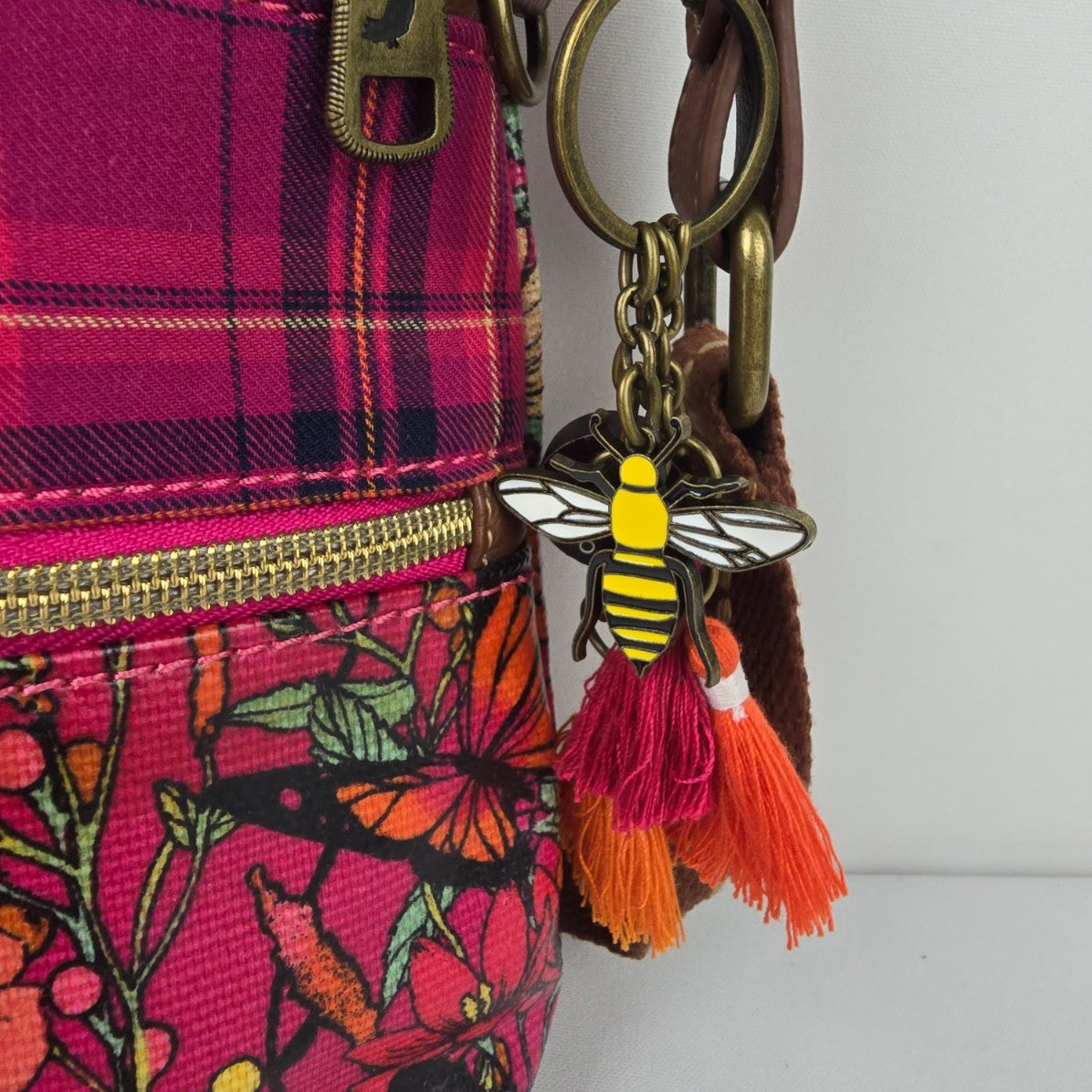 Sakroots Pink Floral Colorful Crossbody Purse