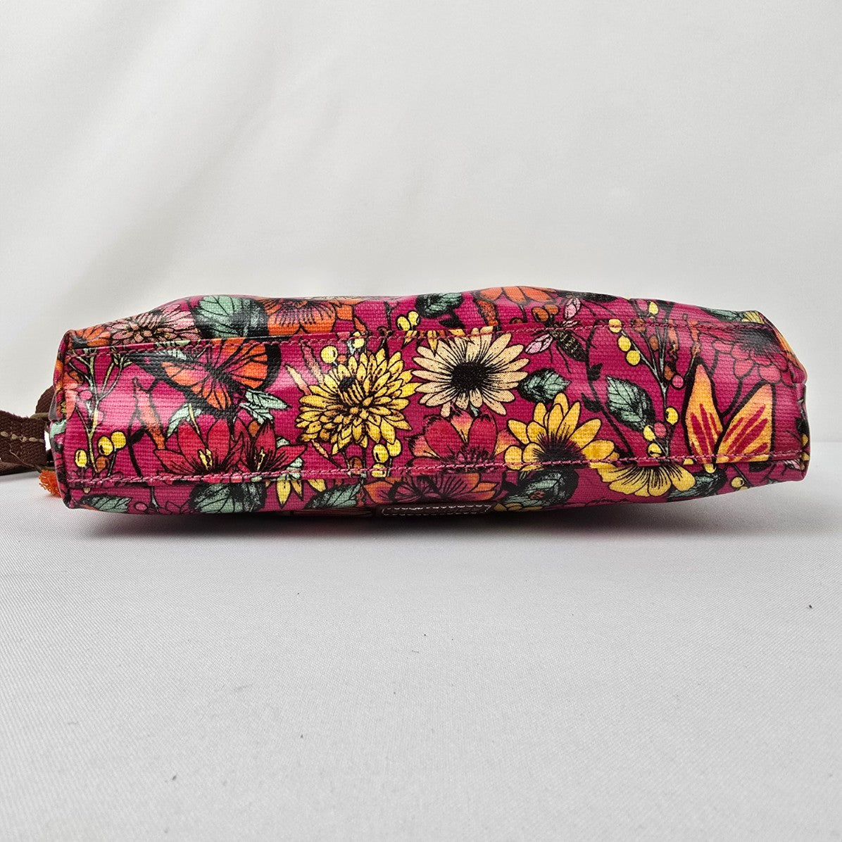 Sakroots Pink Floral Colorful Crossbody Purse