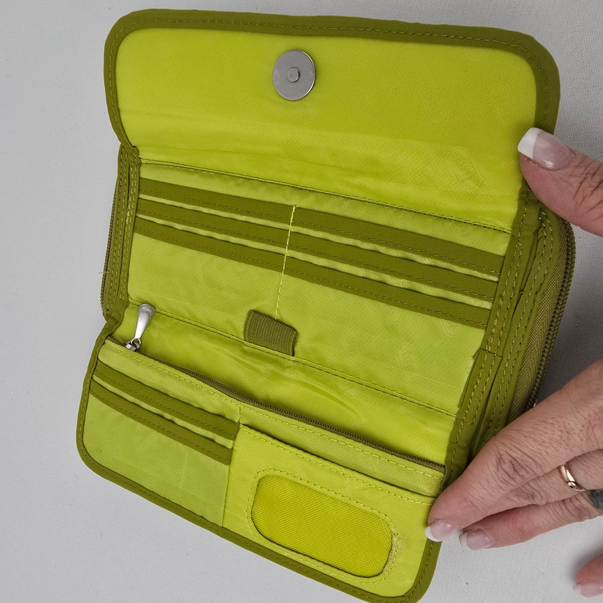 Lug Green Quilted Wallet