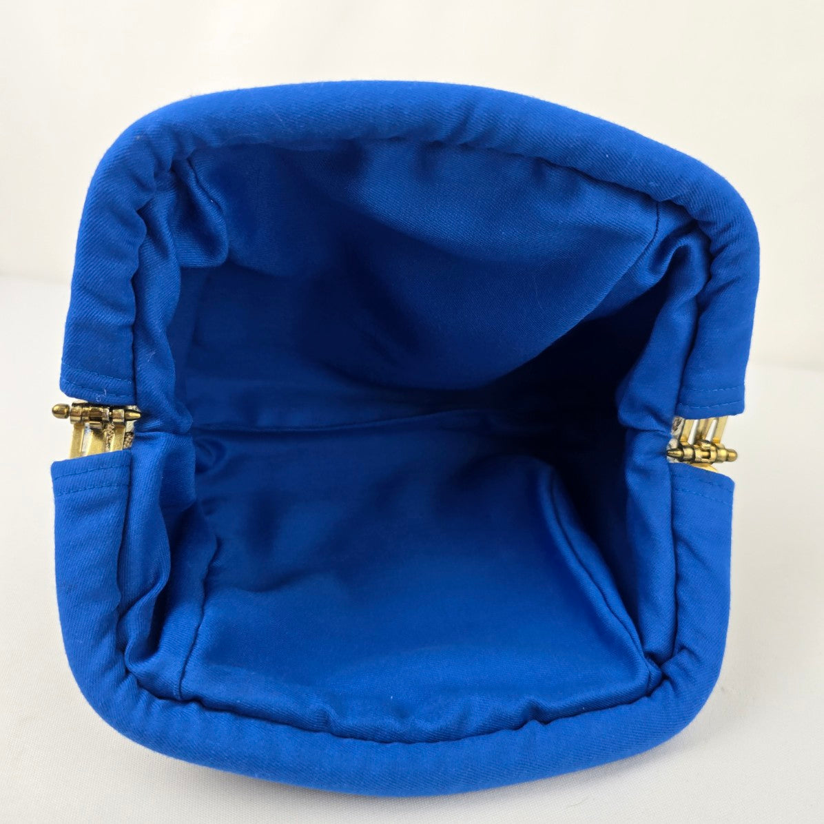 Vintage Tapestry Blue Floral Clutch Purse