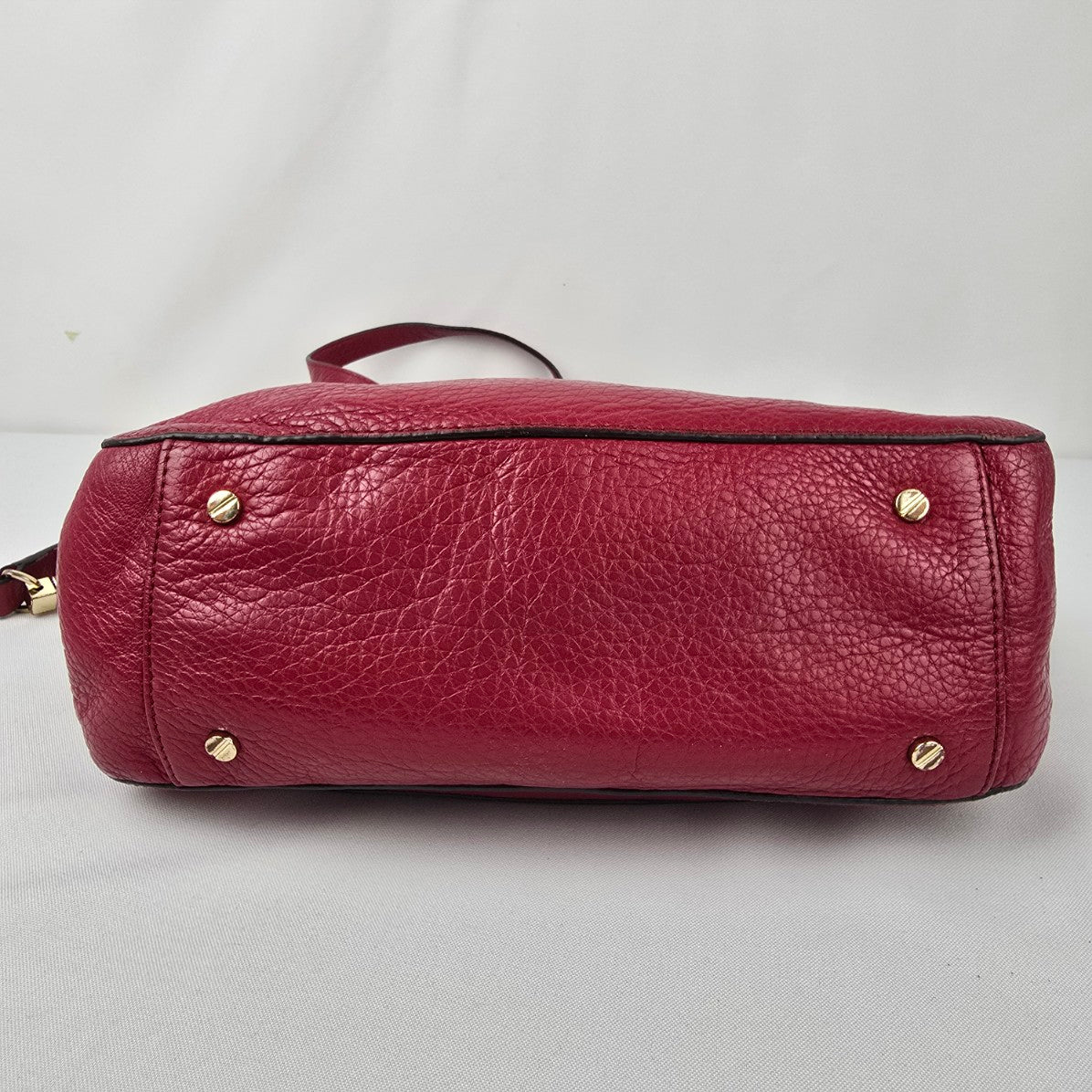 TORY BURCH Amanda Red Leather Small Tote Bag Purse