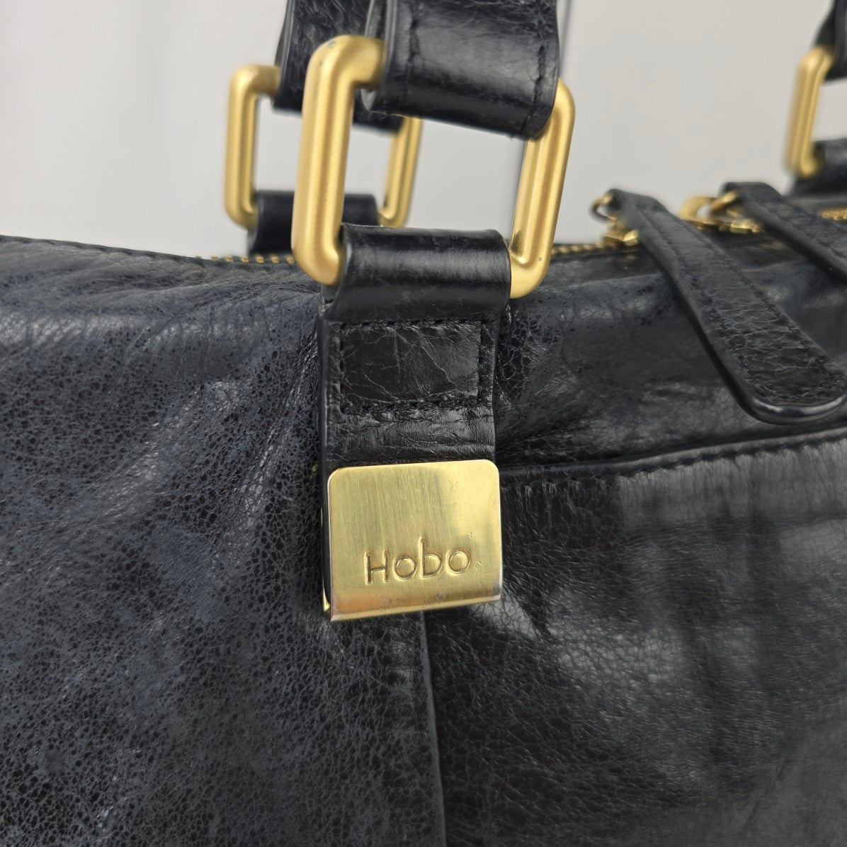 Hobo Black Leather Shoulder Purse