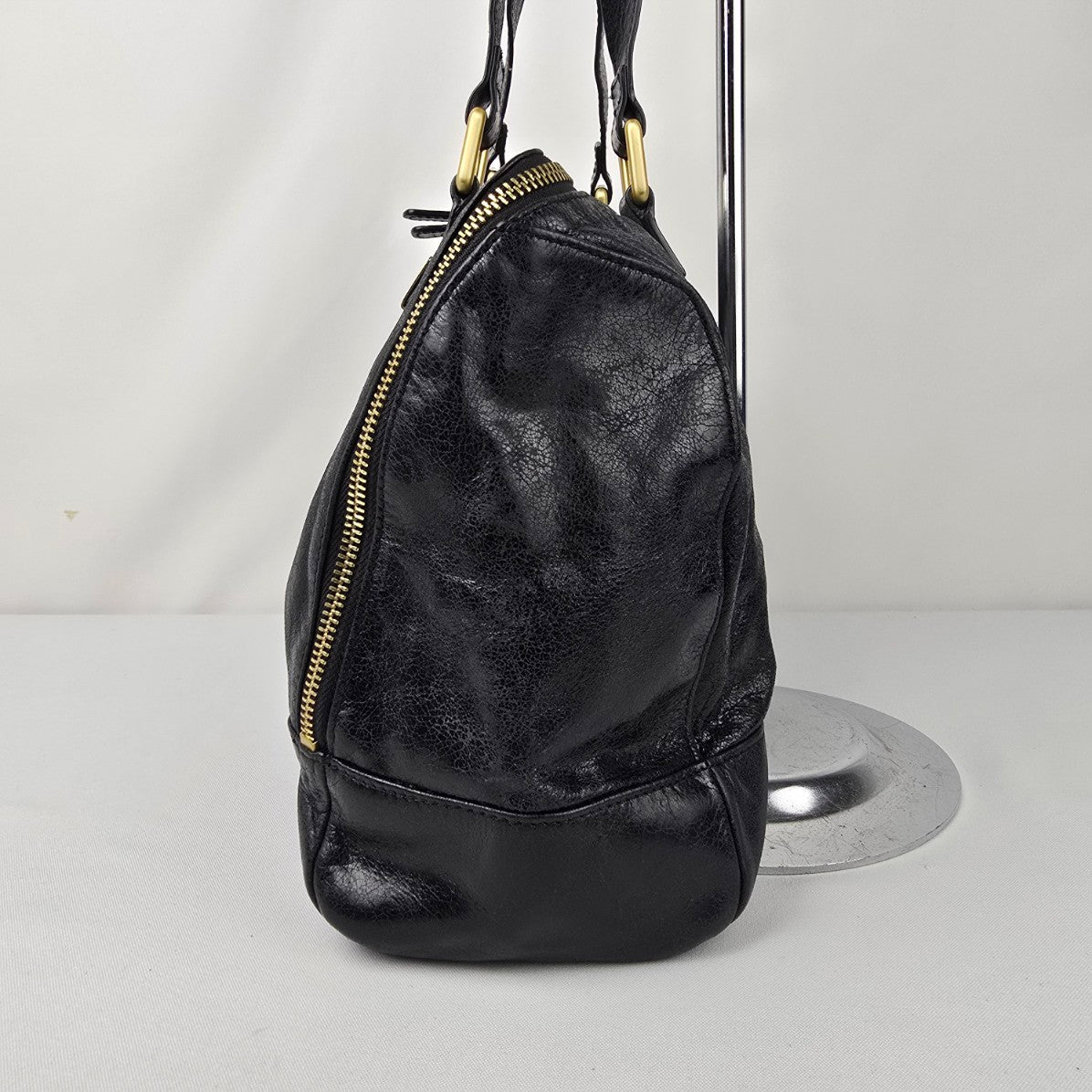 Hobo Black Leather Shoulder Purse