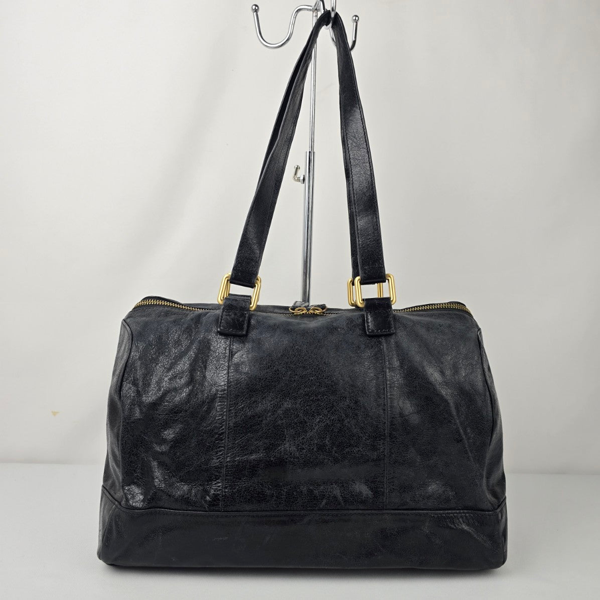 Hobo Black Leather Shoulder Purse