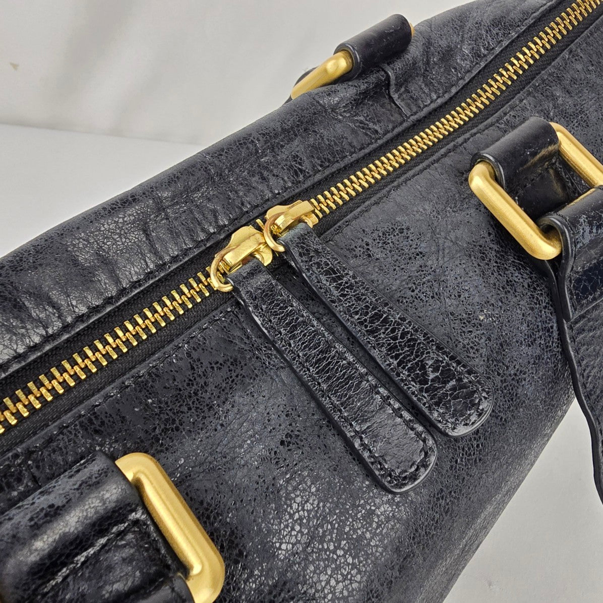 Hobo Black Leather Shoulder Purse