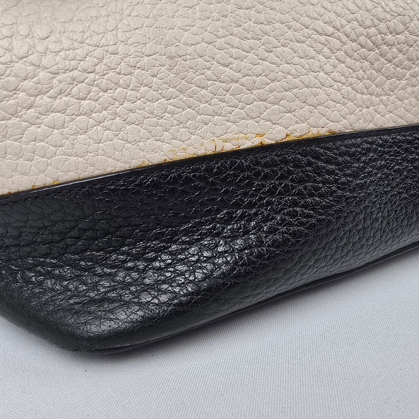 Kate Spade Southport Ave Harmony Black & Cream Leather Tote Bag