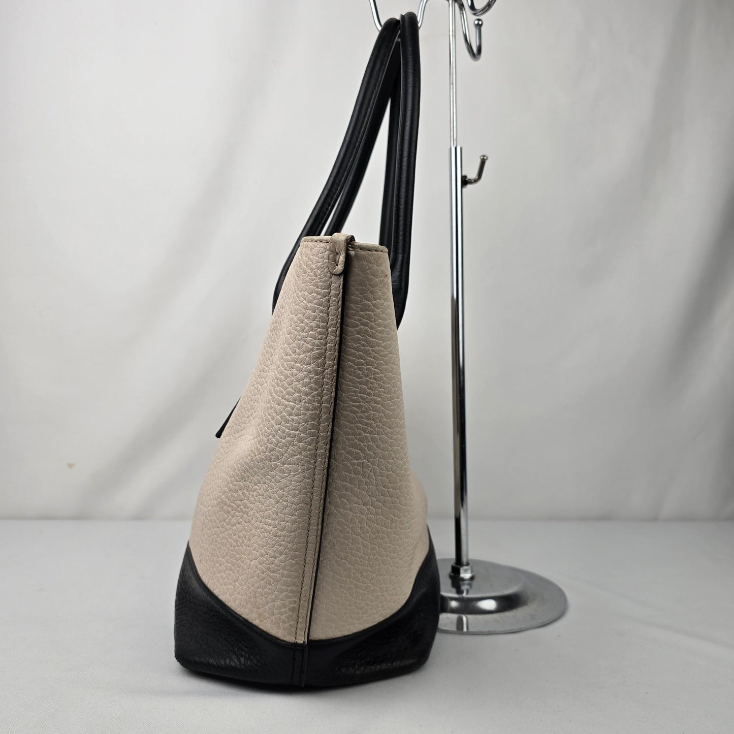 Kate Spade Southport Ave Harmony Black & Cream Leather Tote Bag