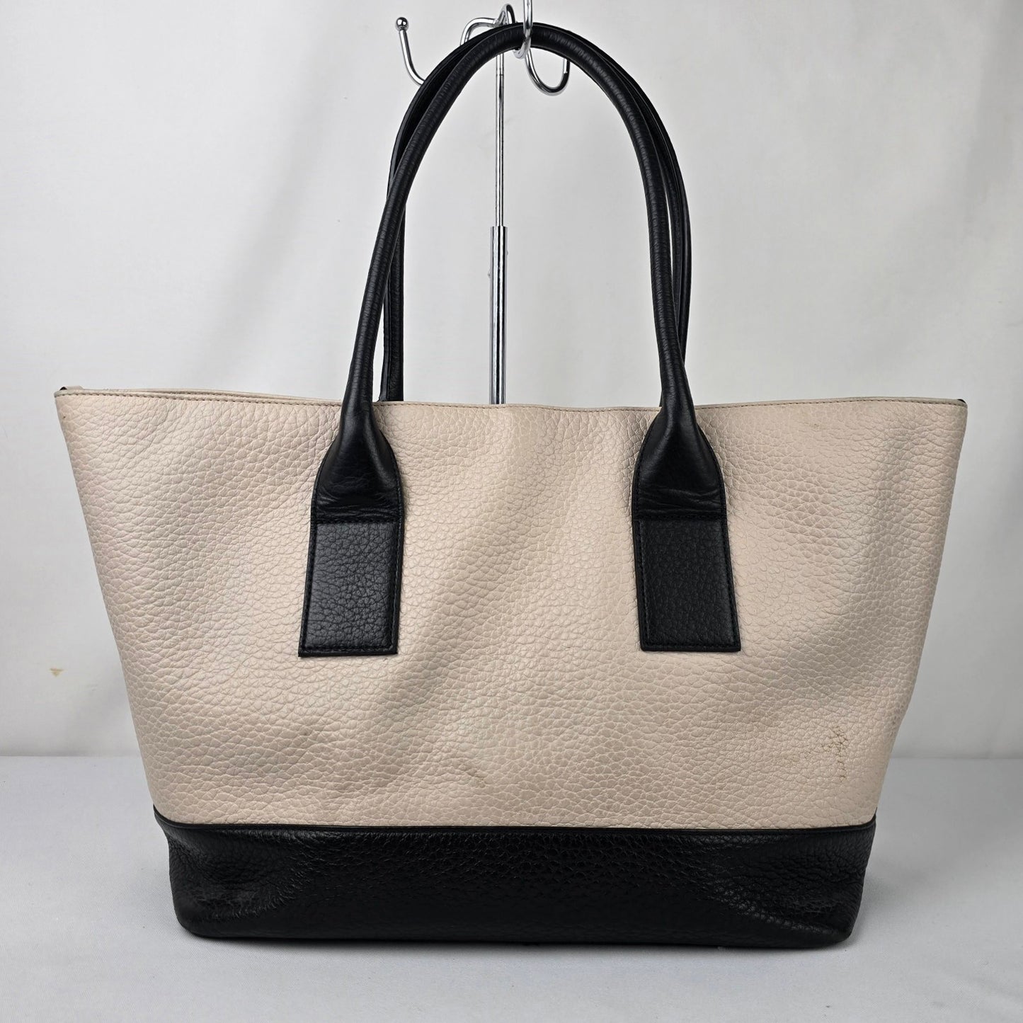 Kate Spade Southport Ave Harmony Black & Cream Leather Tote Bag