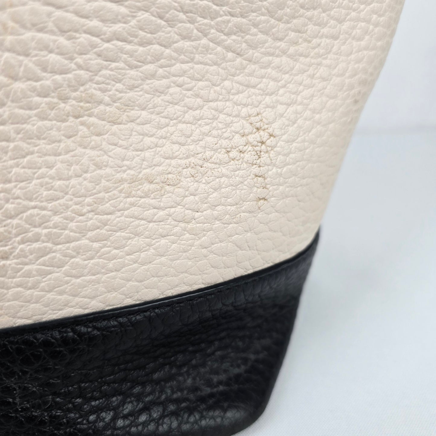 Kate Spade Southport Ave Harmony Black & Cream Leather Tote Bag