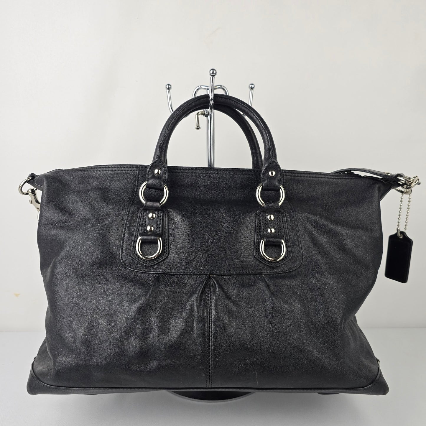 Coach Ashley Satchel Black Leather Satchel Purse