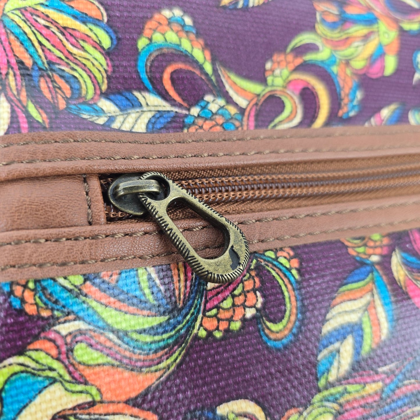 Sakroots Purple Floral Crossbody Purse