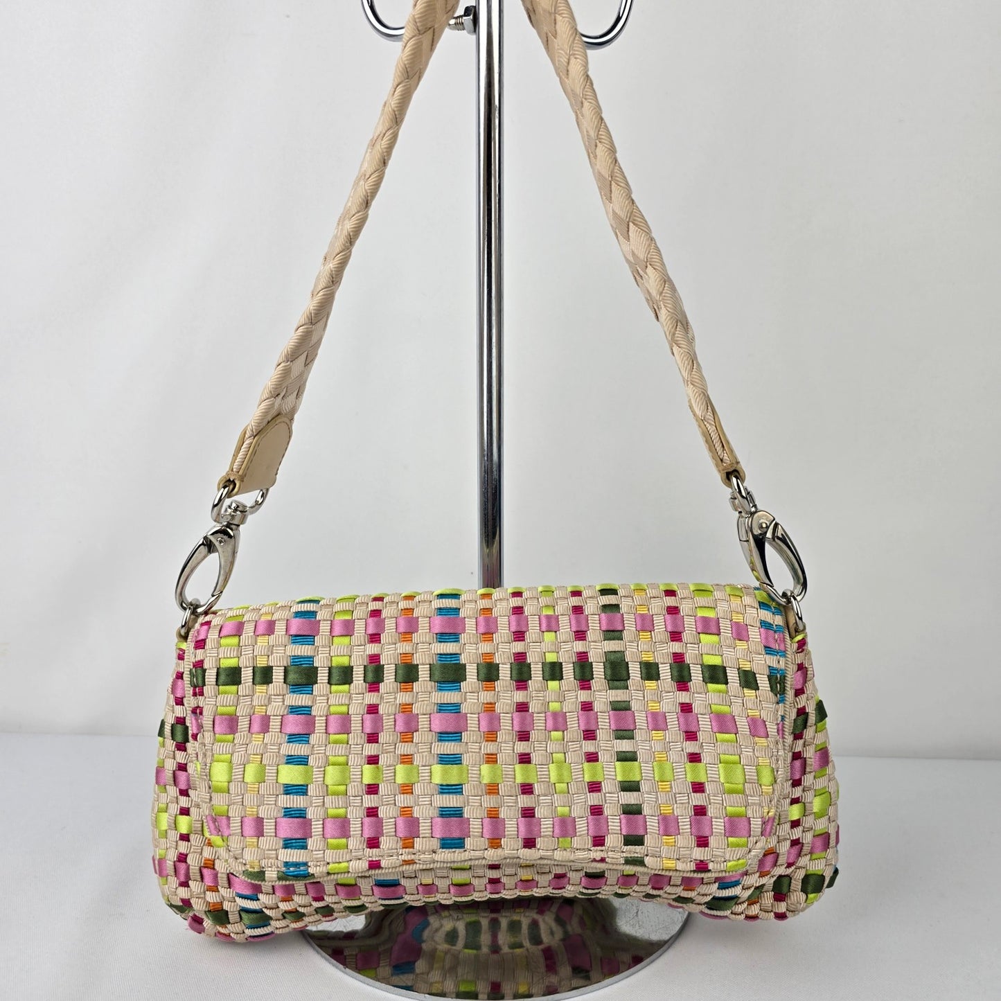 The Sak Colorful Woven Clutch Shoulder Purse