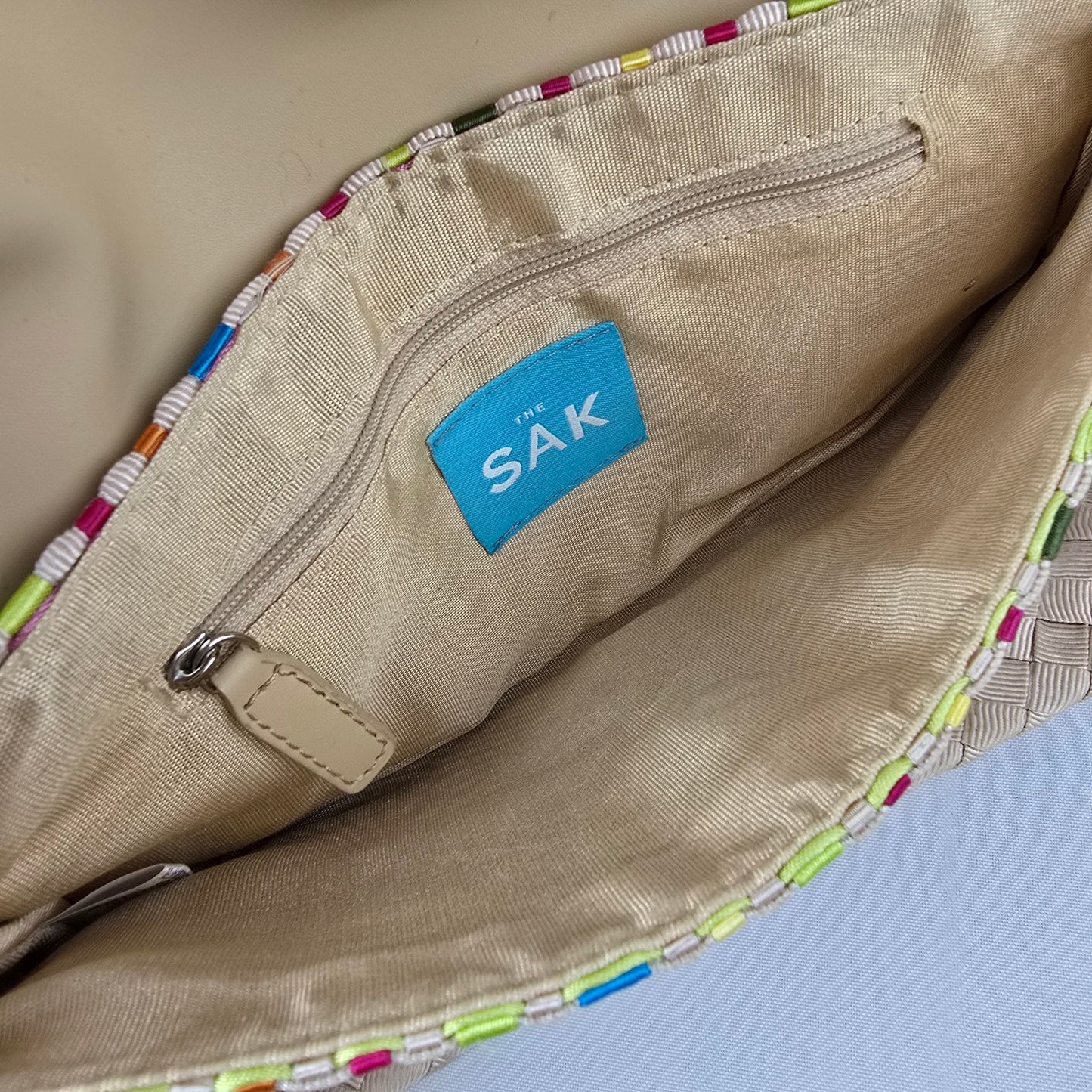 The Sak Colorful Woven Clutch Shoulder Purse