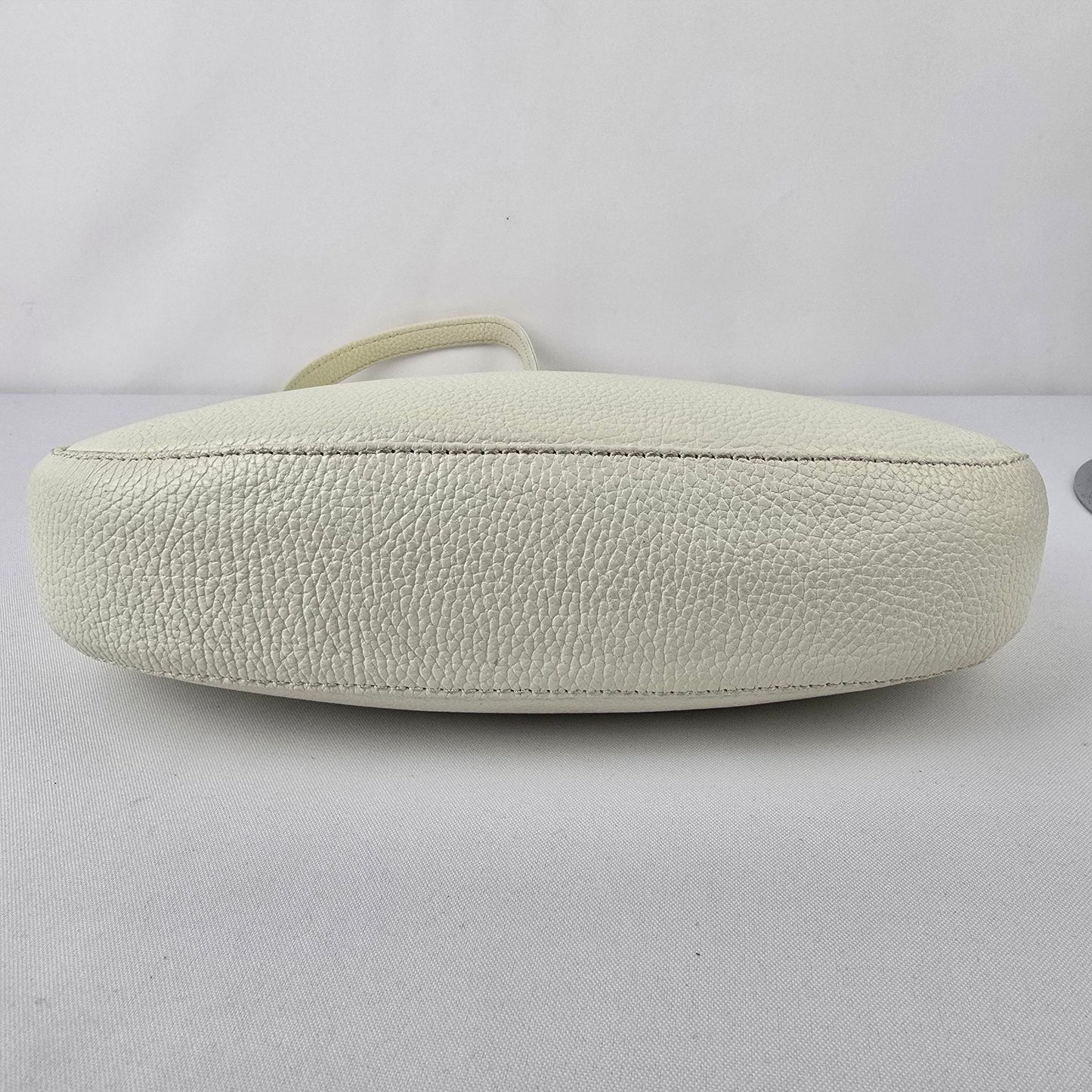 Prmha White Leather Shoulder Purse