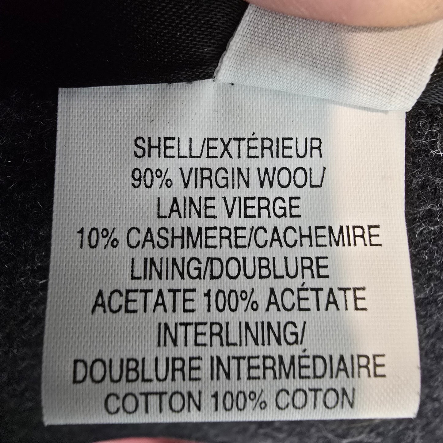 Mallia Grey Wool & Cashmere Long Jacket Size 8