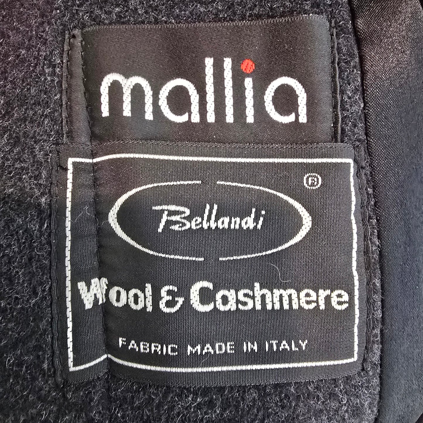 Mallia Grey Wool & Cashmere Long Jacket Size 8