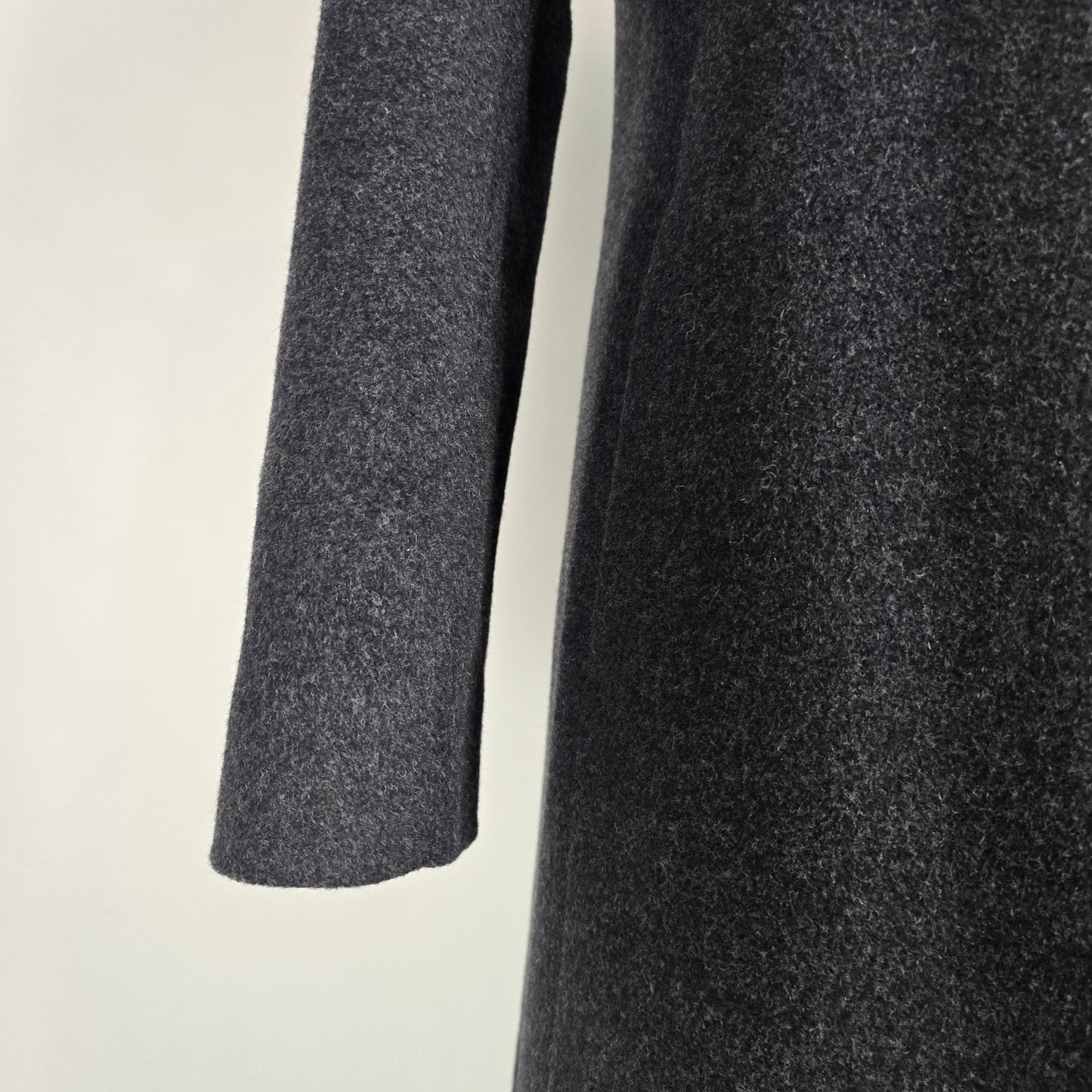 Mallia Grey Wool & Cashmere Long Jacket Size 8