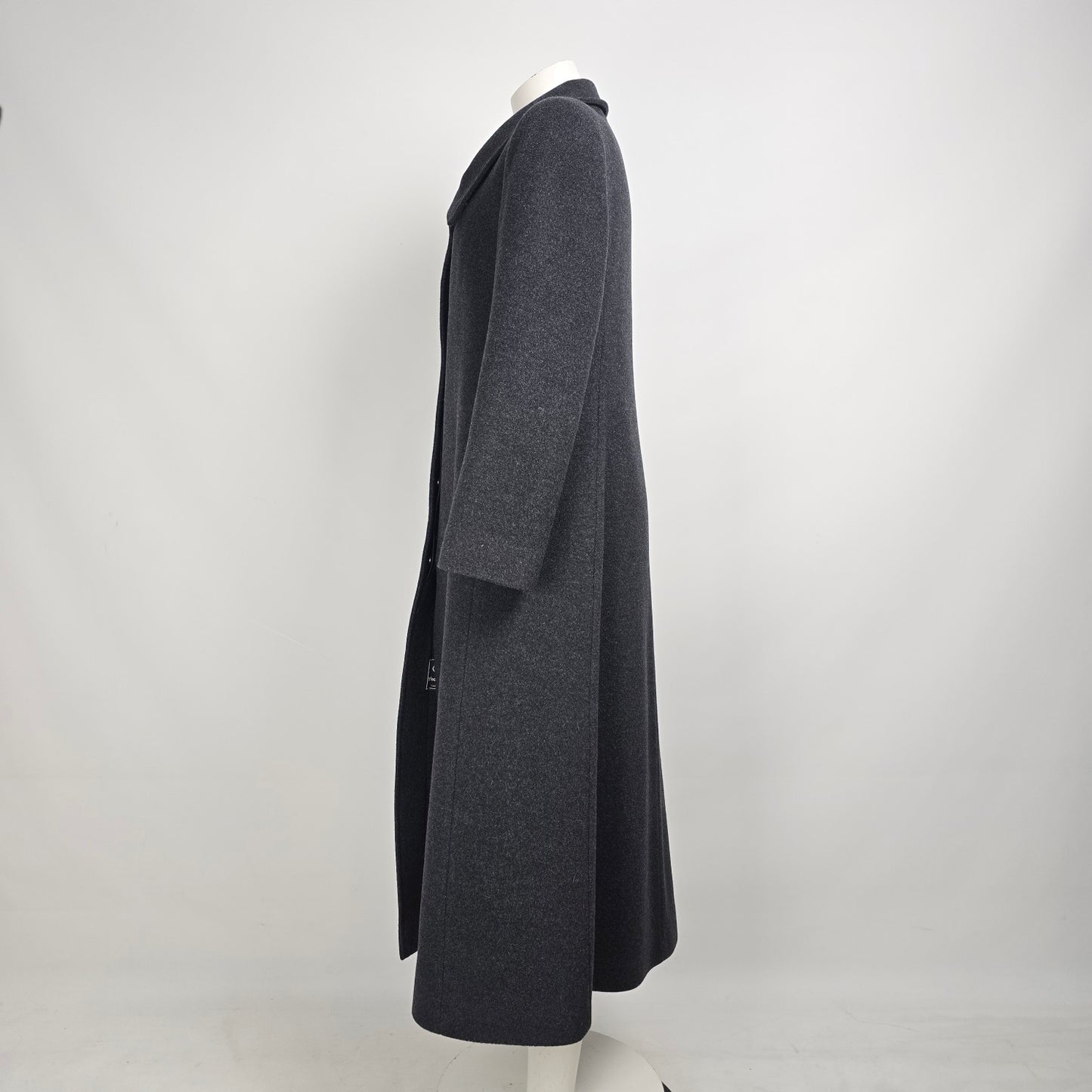 Mallia Grey Wool & Cashmere Long Jacket Size 8