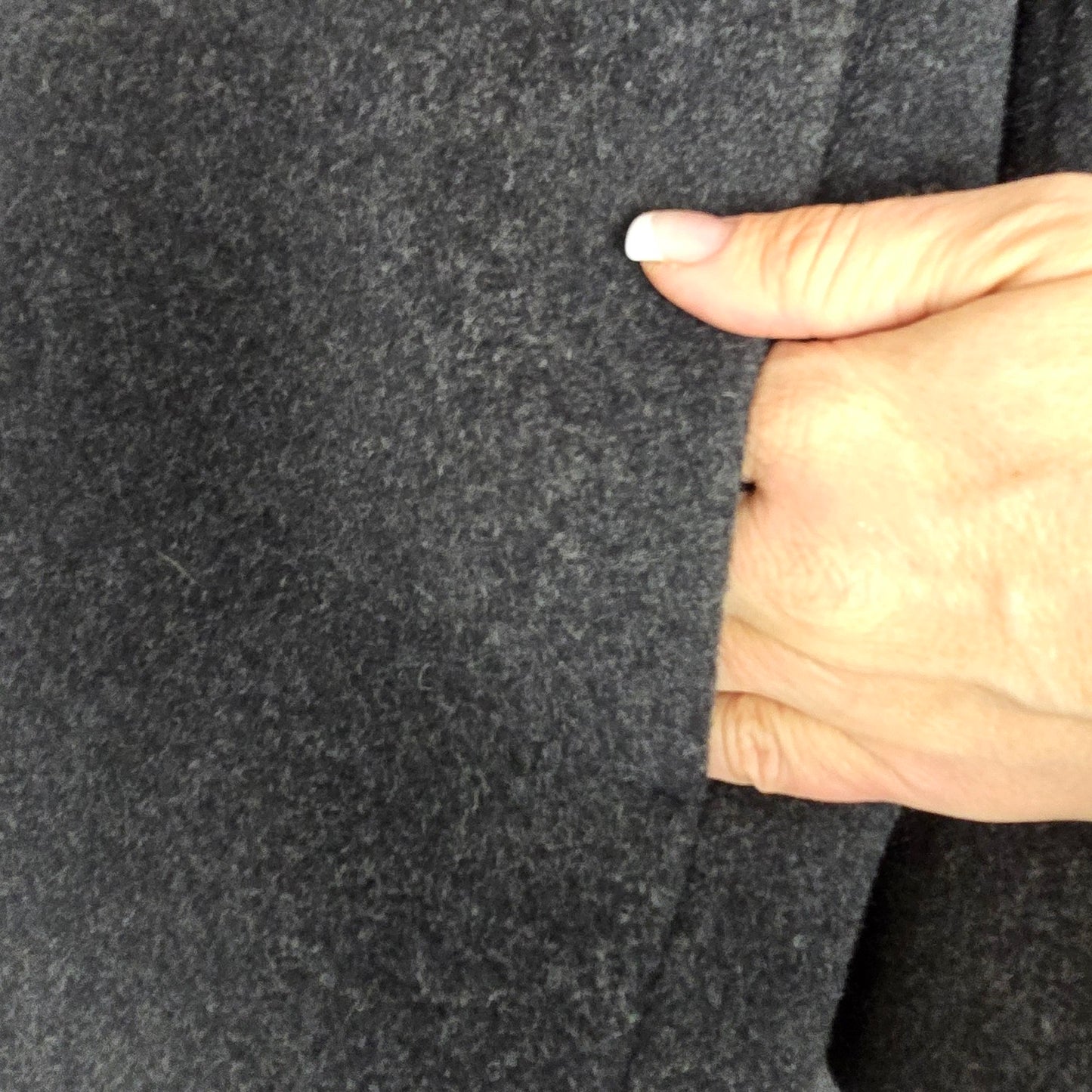 Mallia Grey Wool & Cashmere Long Jacket Size 8