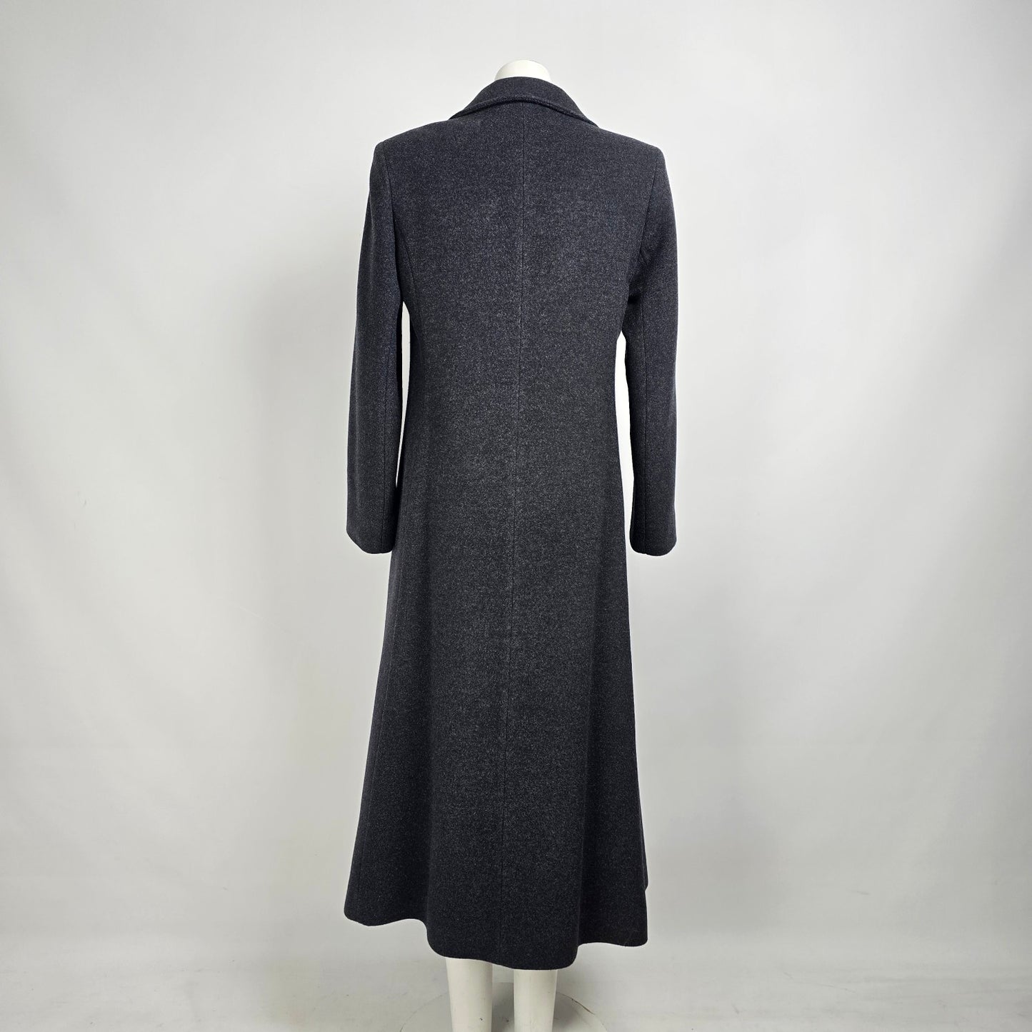 Mallia Grey Wool & Cashmere Long Jacket Size 8
