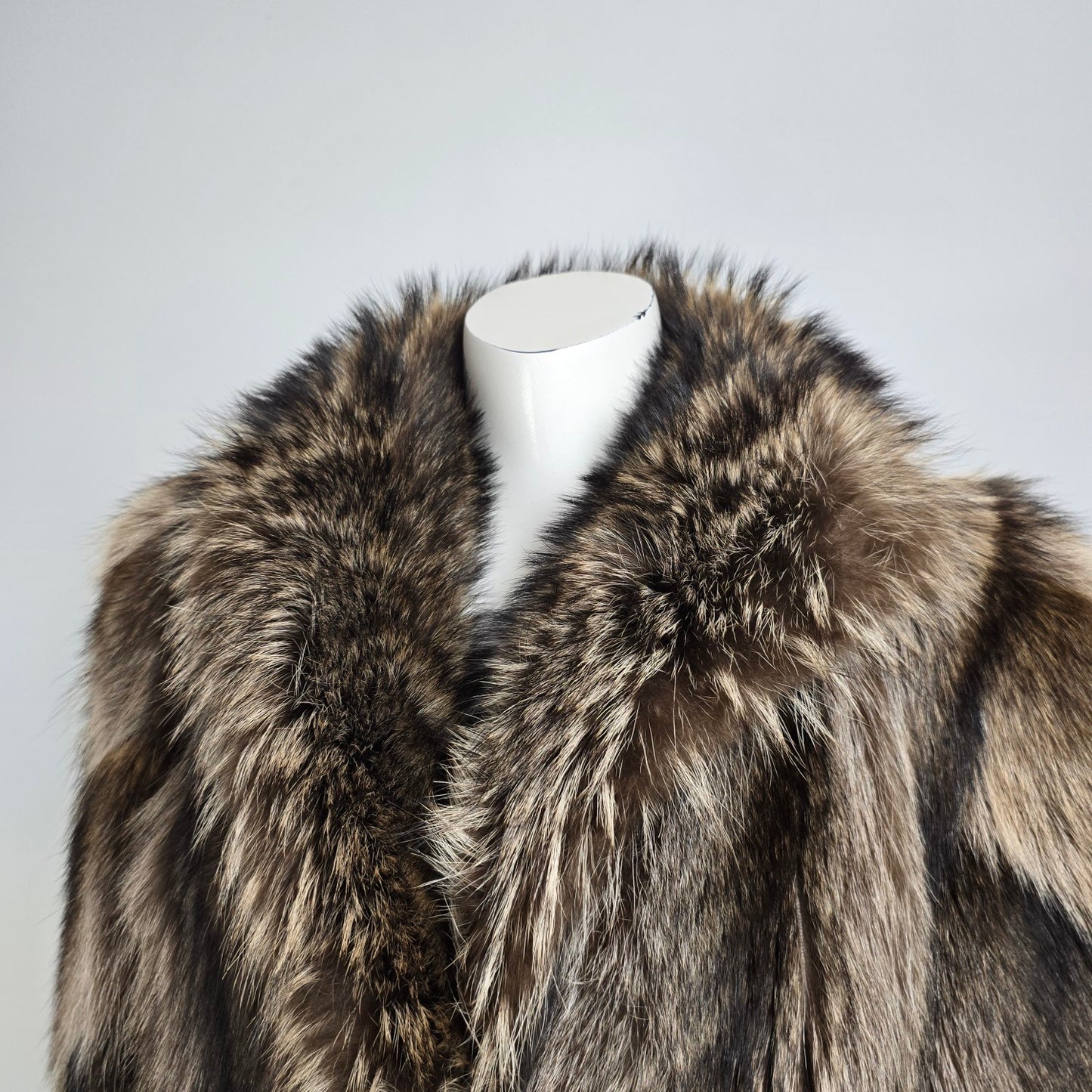 Vintage Hurtig Raccoon Fur Coat Jacket Size M/L