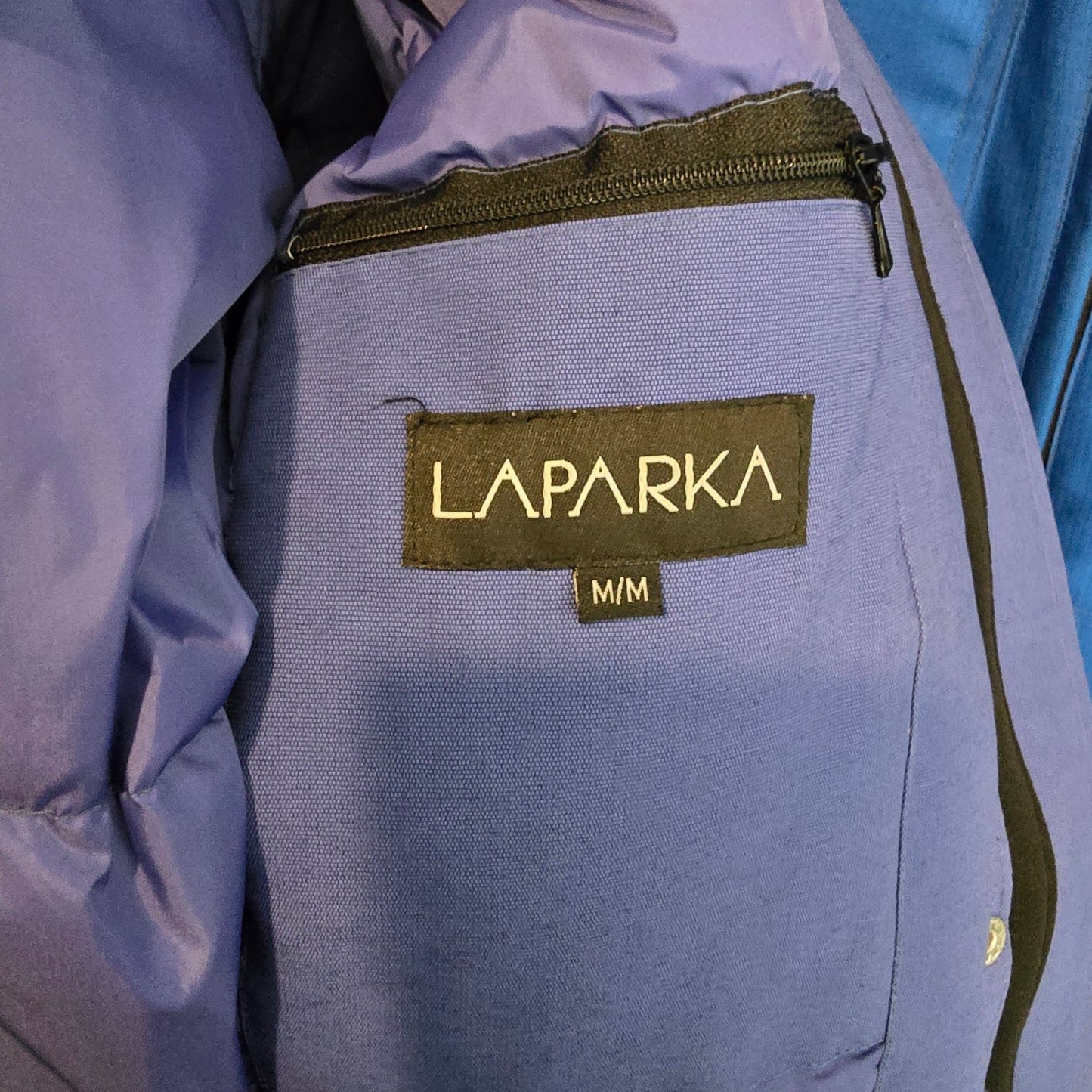 Laparka by Lundstrom Blue Down Filled Long Coat Size M