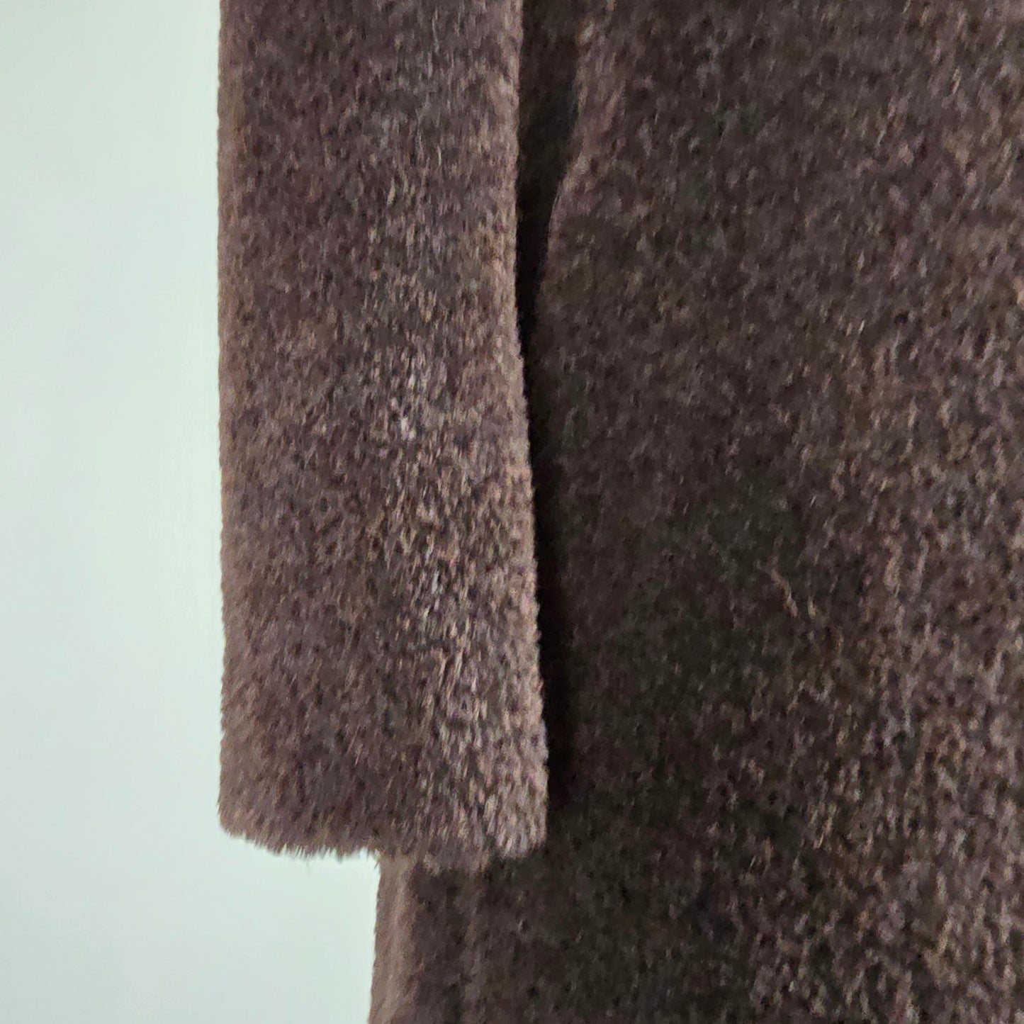 Max Mara Brown Alpaca Wool Long Coat Size 10
