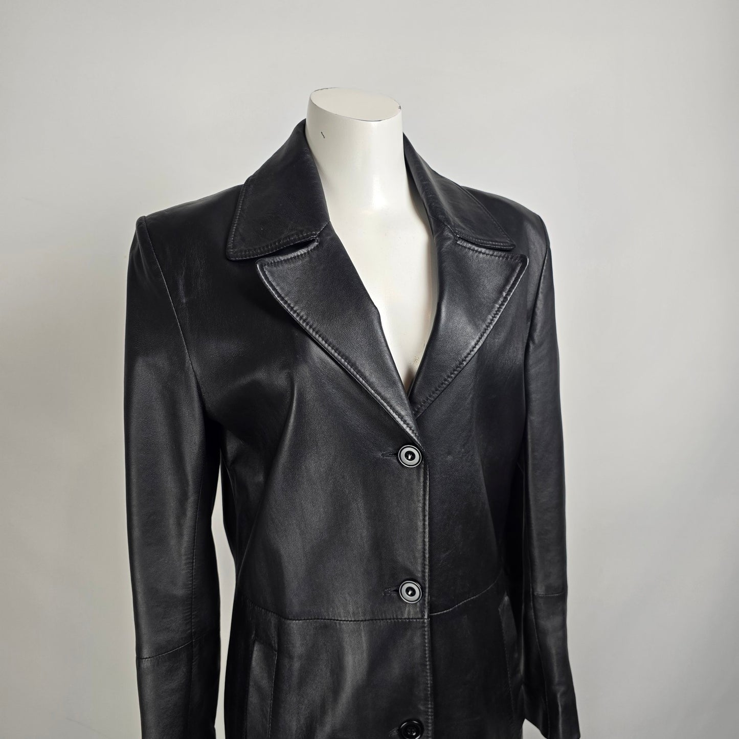 Boutique Of Leathers Black Black Long Coat Size M/L
