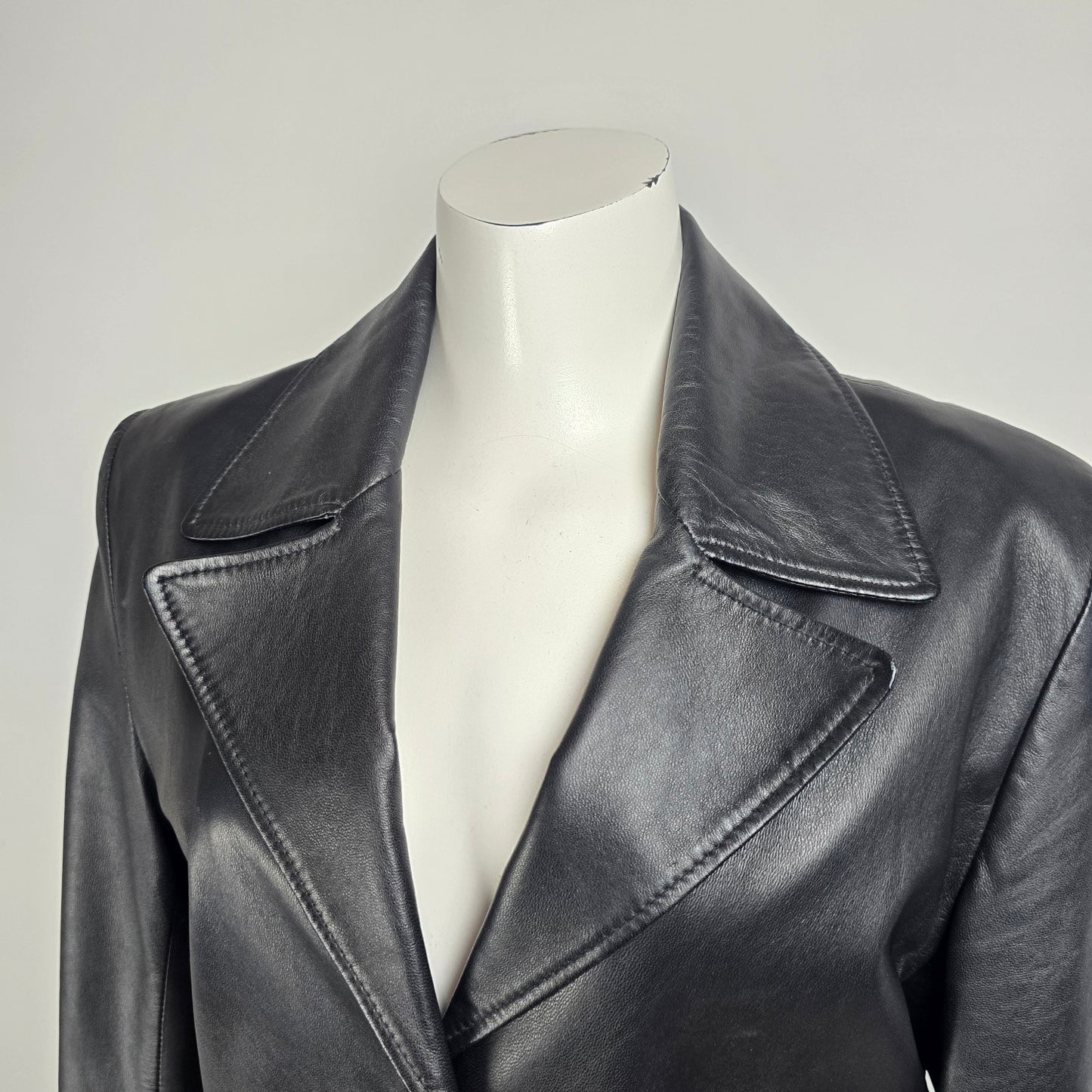 Boutique Of Leathers Black Black Long Coat Size M/L
