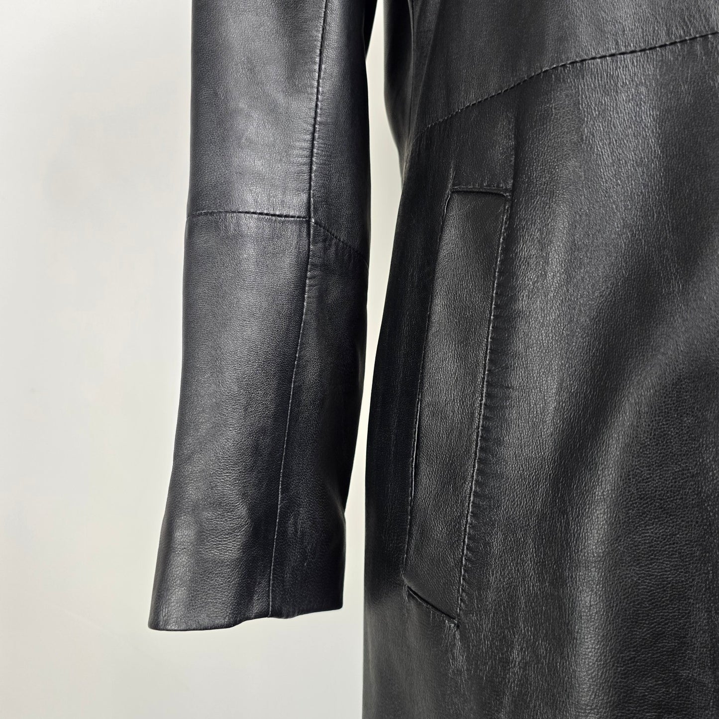 Boutique Of Leathers Black Black Long Coat Size M/L