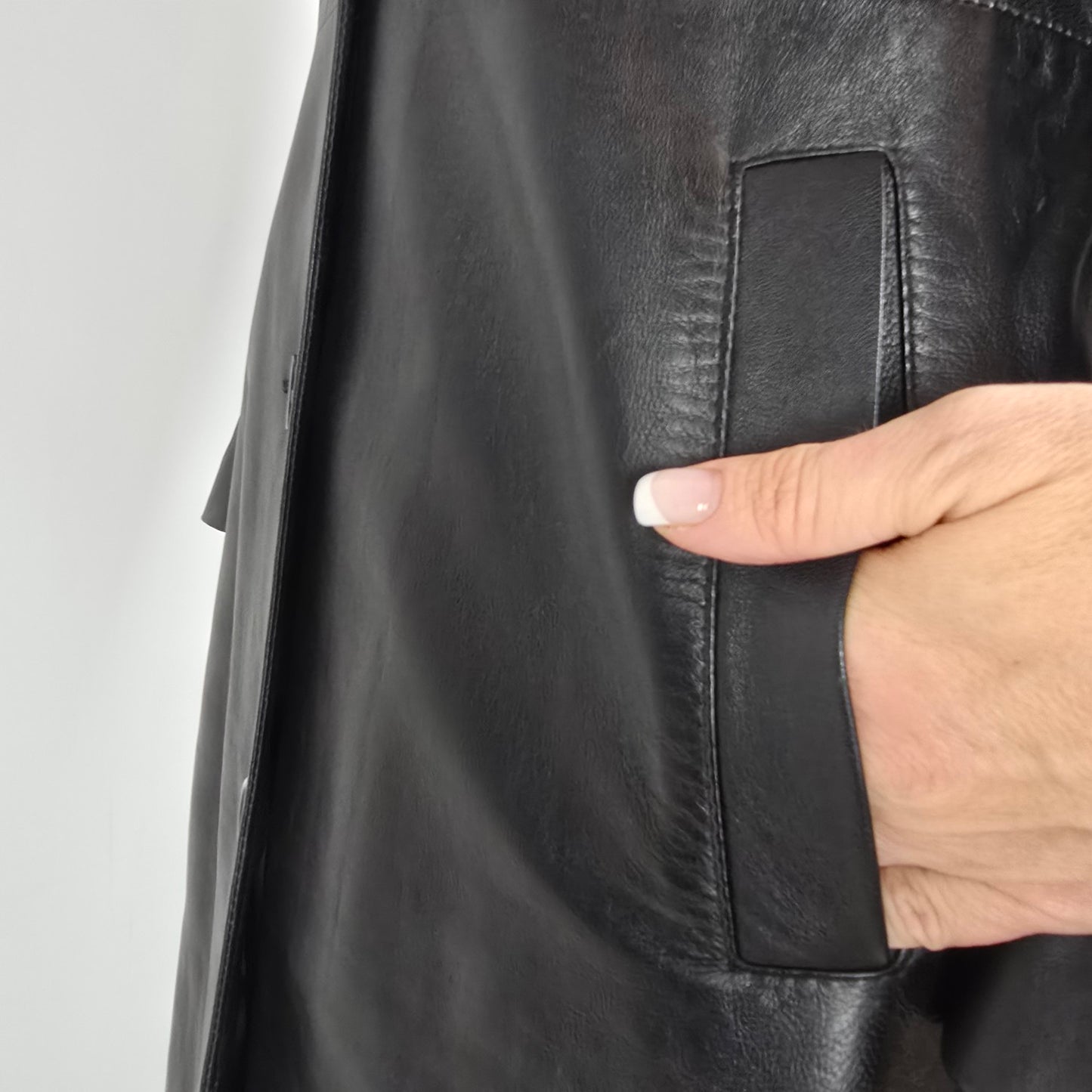 Boutique Of Leathers Black Black Long Coat Size M/L