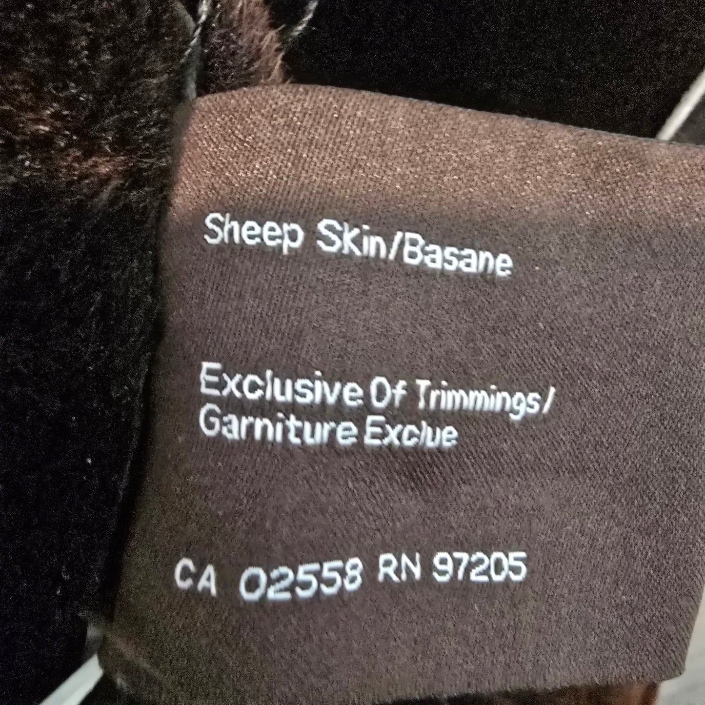 Danier Black Sheepskin Fur Trimmed Long Coat Size XS