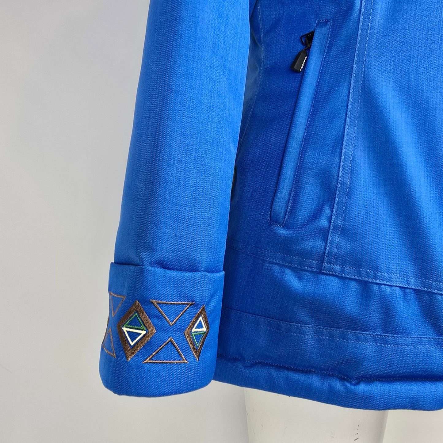 Parka Quartz Nature Blue Fur Lined Elf Hooded Winter Parka Jacket Size L