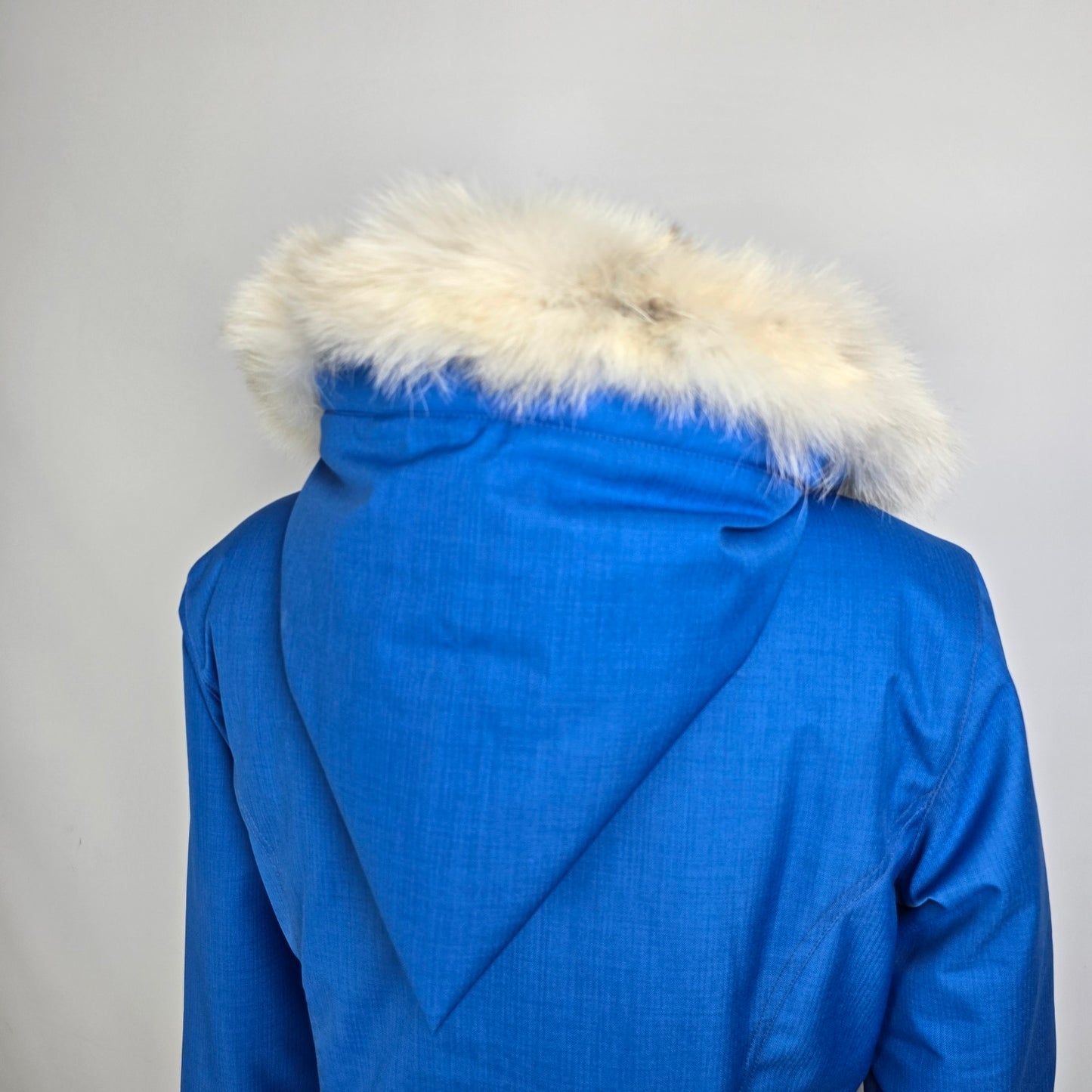 Parka Quartz Nature Blue Fur Lined Elf Hooded Winter Parka Jacket Size L