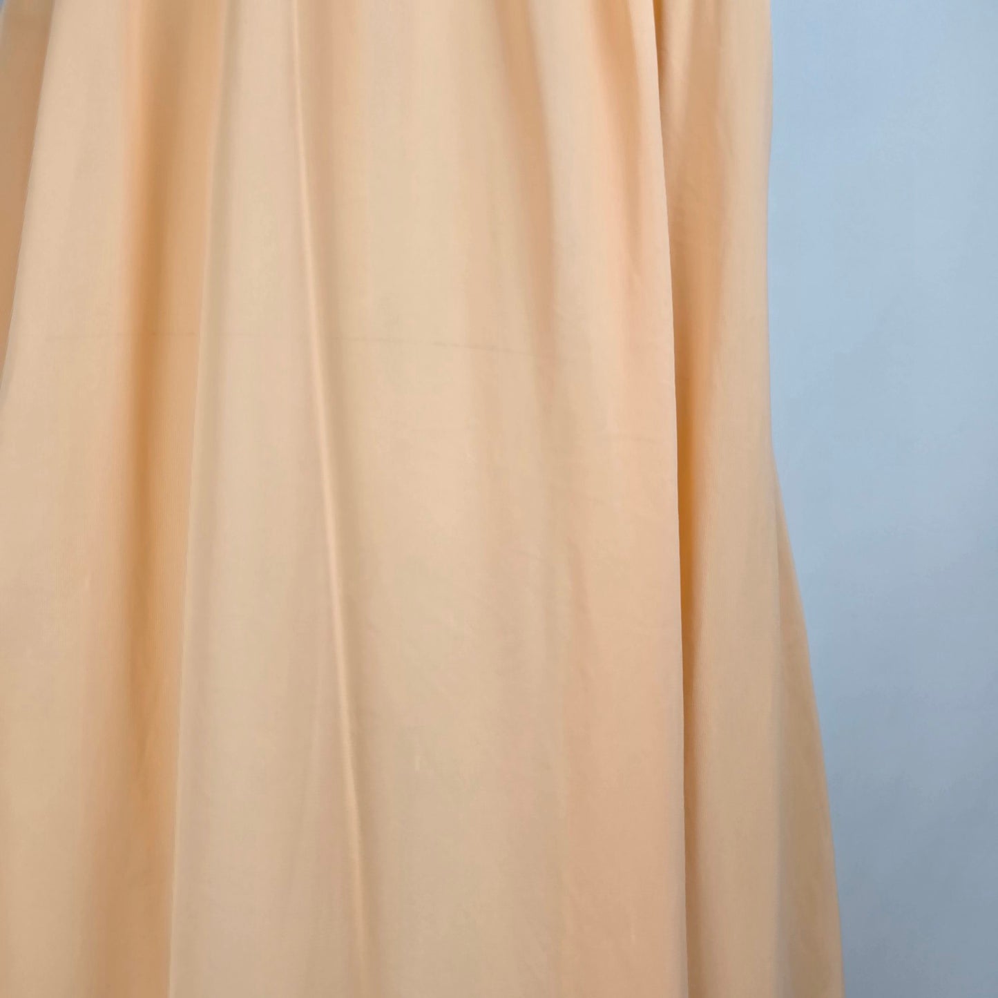 Vintage Peach Lace Trim Lingerie Long Dress Size S