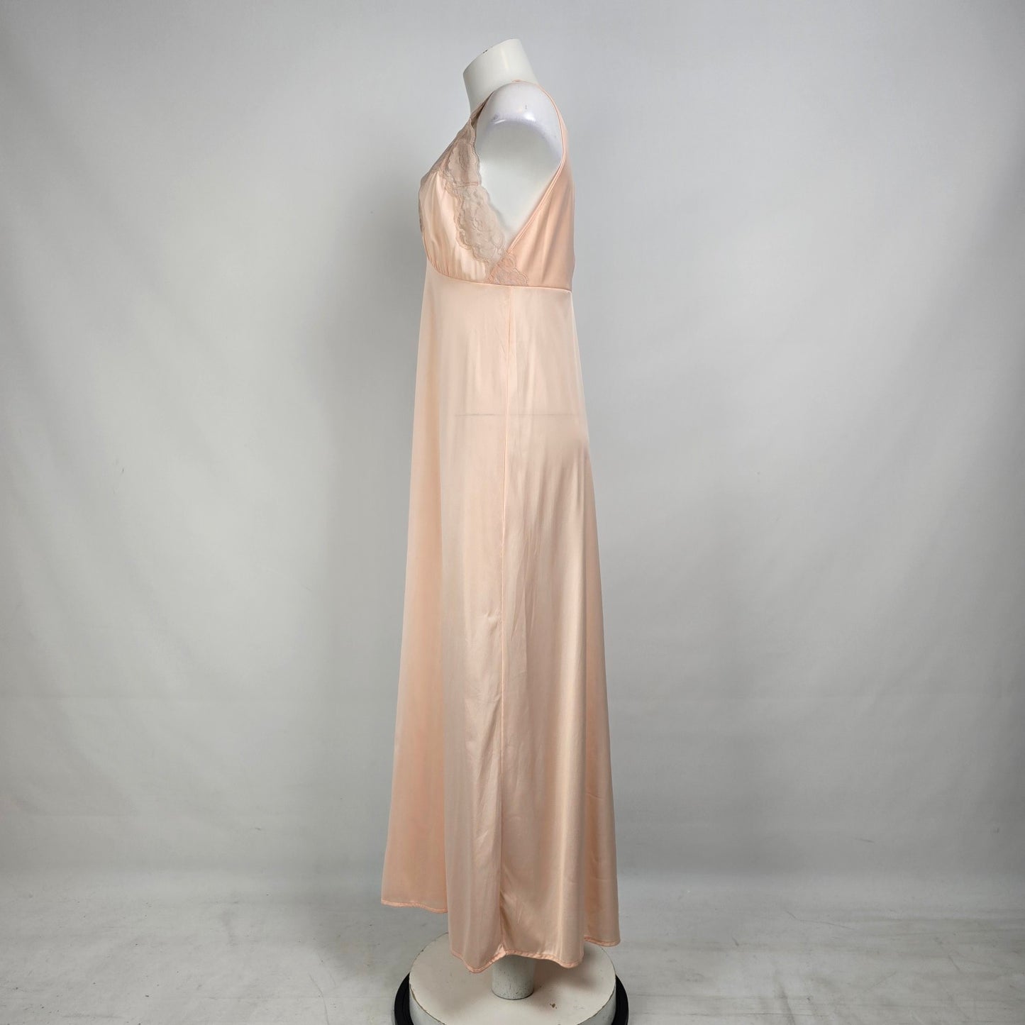 Vintage Pink Lace Lingerie Slip Dress Size M
