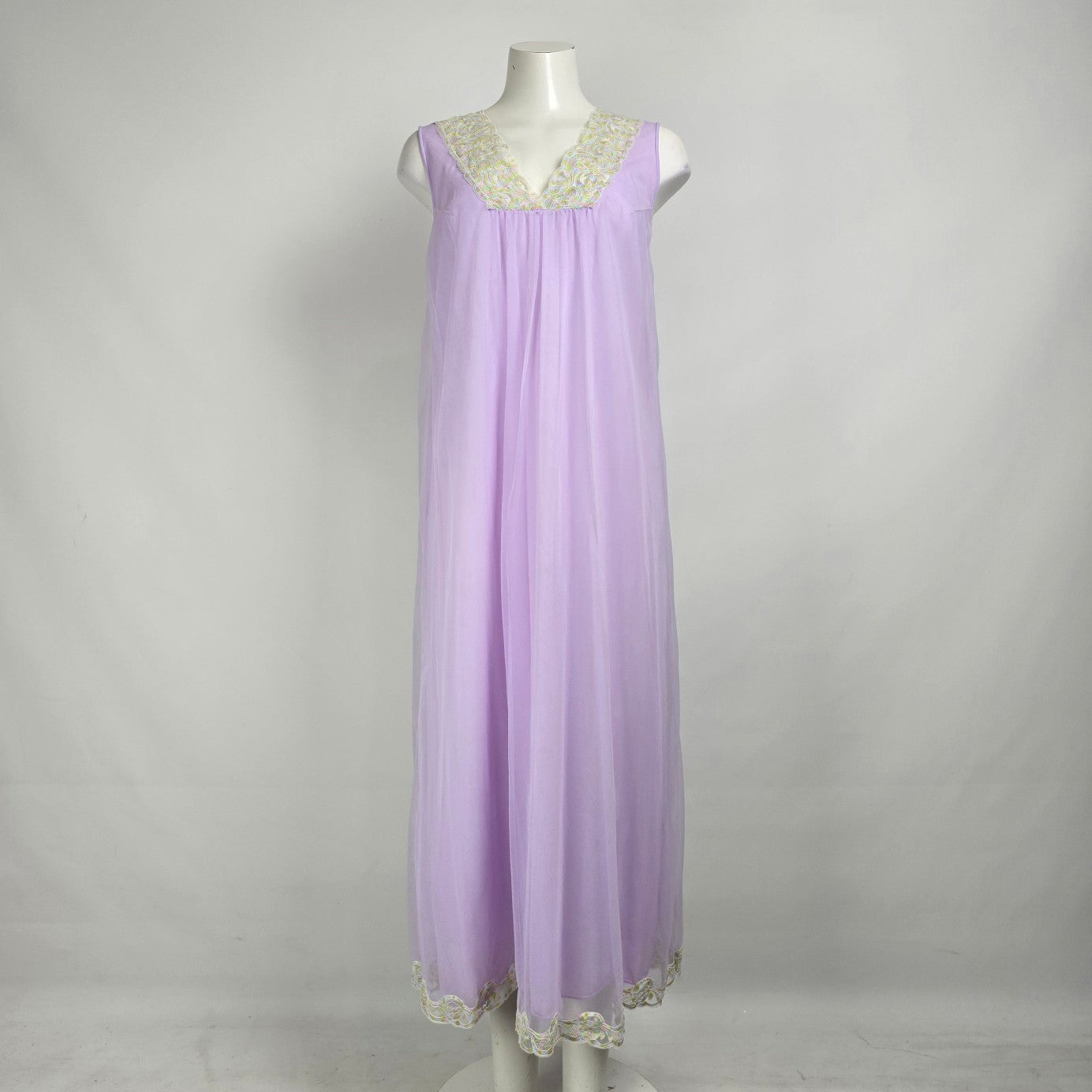 Vintage Louis Jean Purple Lingerie Slip Dress Size M