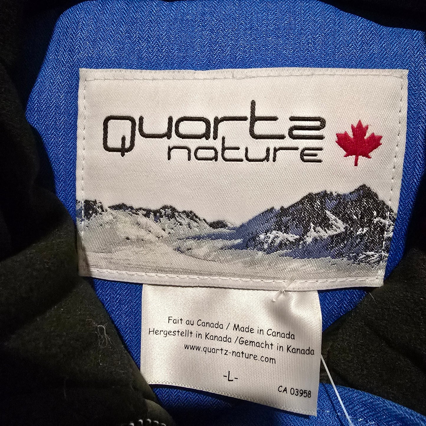 Parka Quartz Nature Blue Fur Lined Elf Hooded Winter Parka Jacket Size L