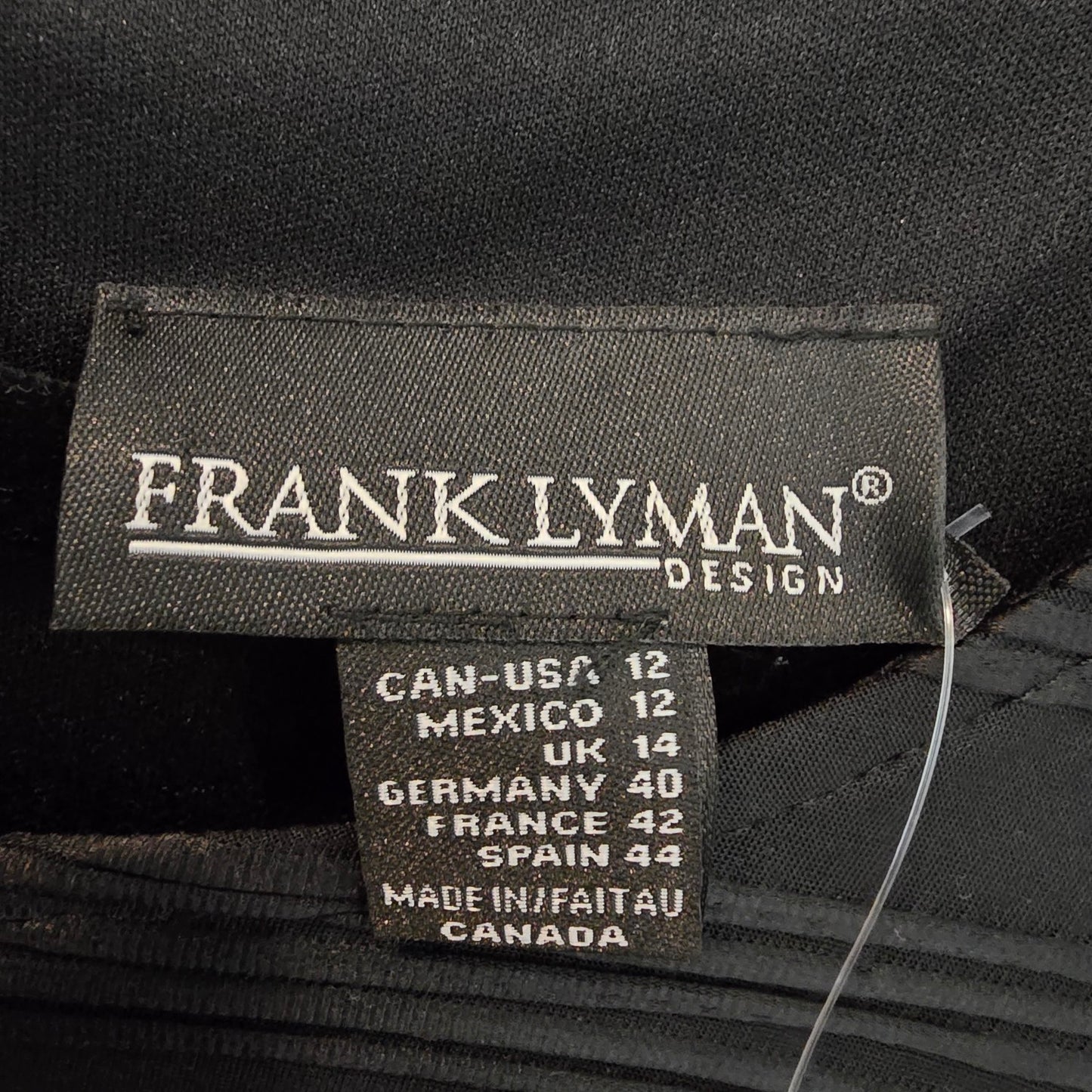 Frank Lyman Black Sheath Dress Size 12