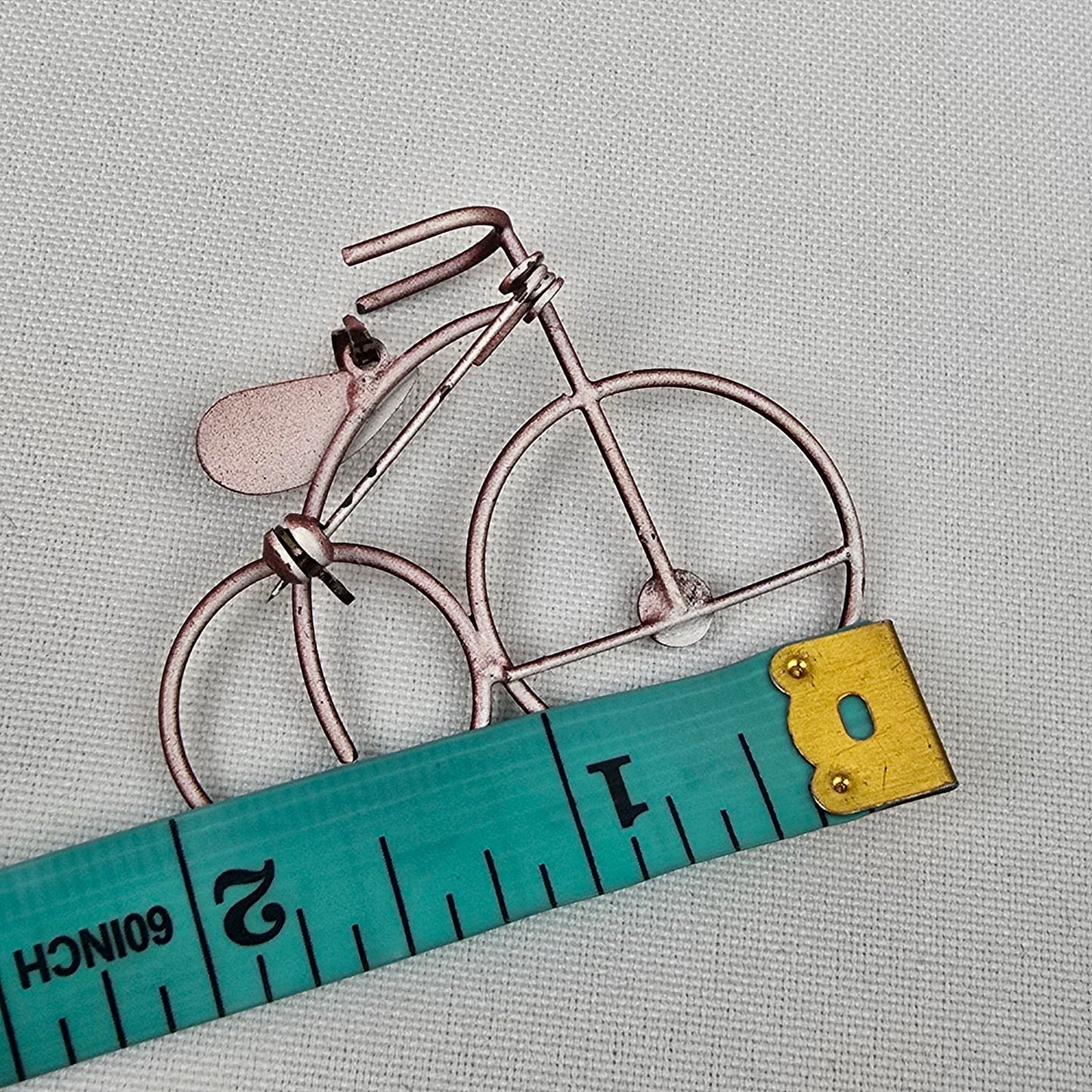 Vintage Brown Enamel Bicycle Brooch Pendant