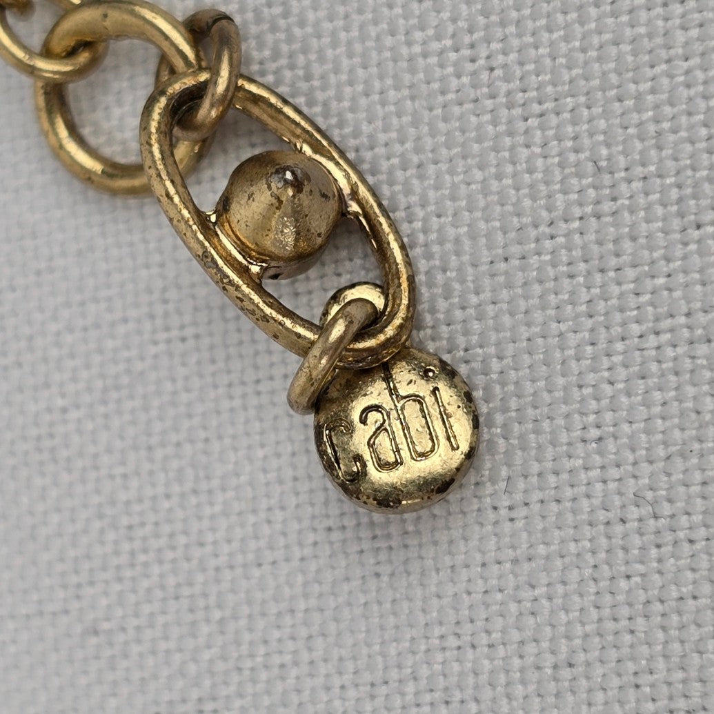Cabi Gold Tone Pendant Chain Necklace