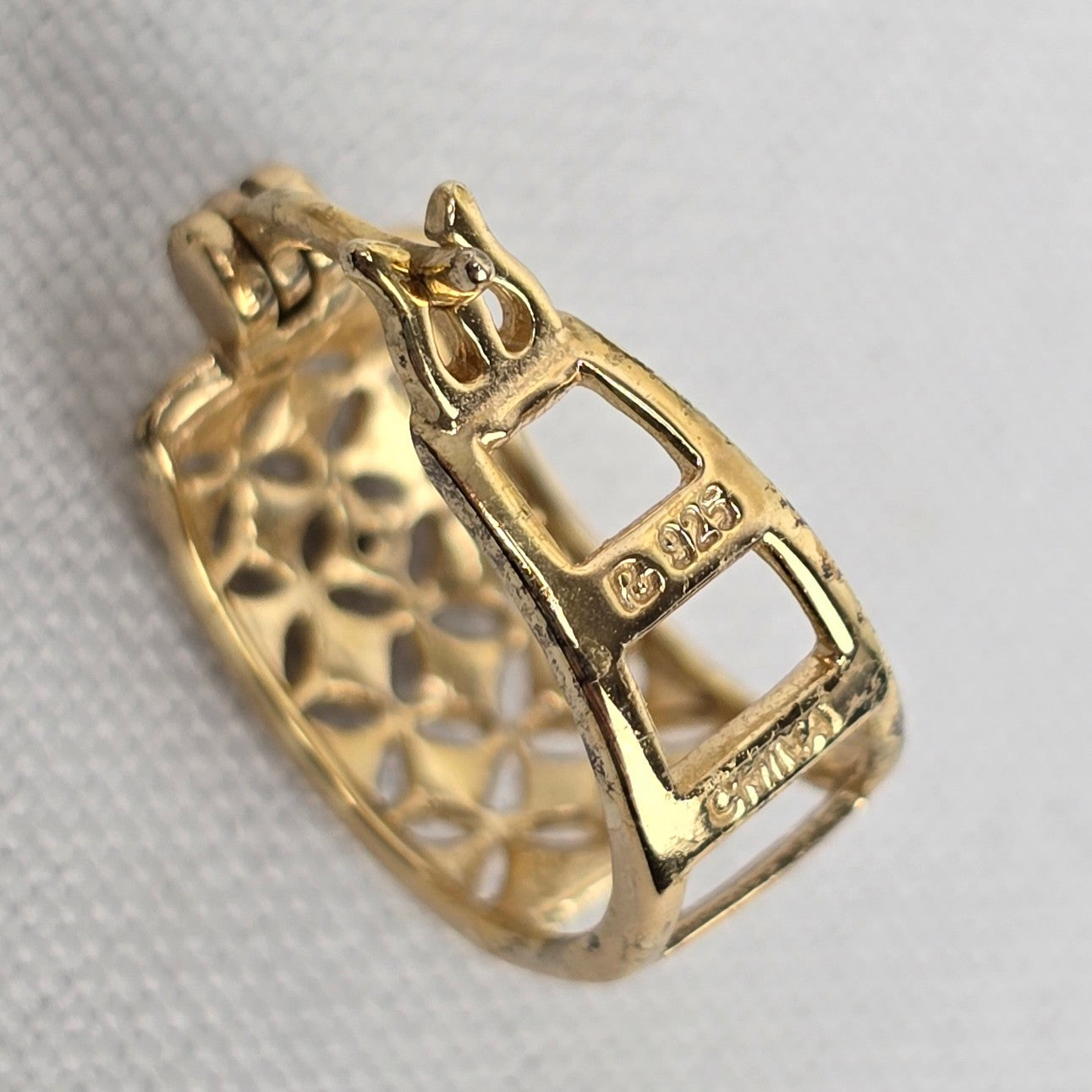 Swarovski Gold Tone Crystal Hoop Earrings