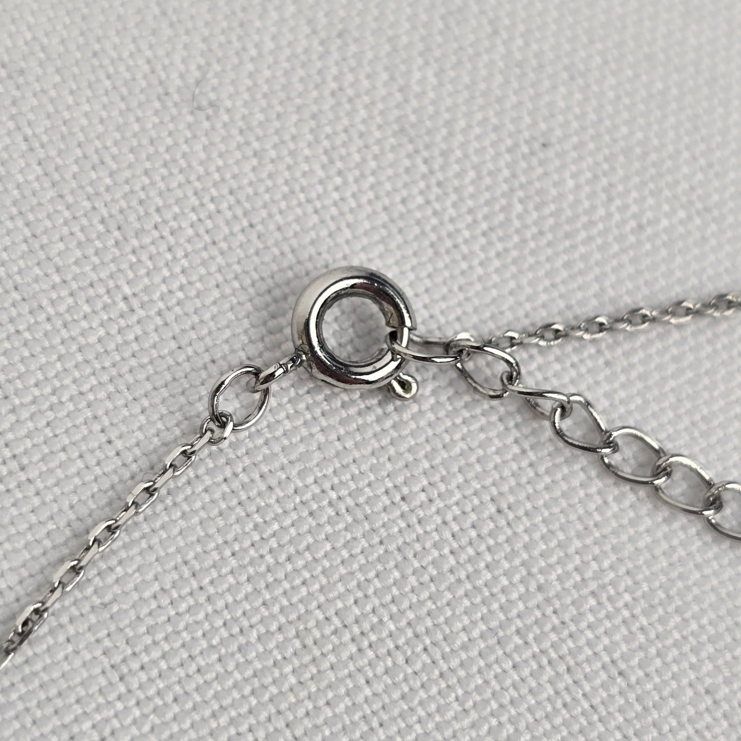 Mom Crystal Pendant Silver Necklace
