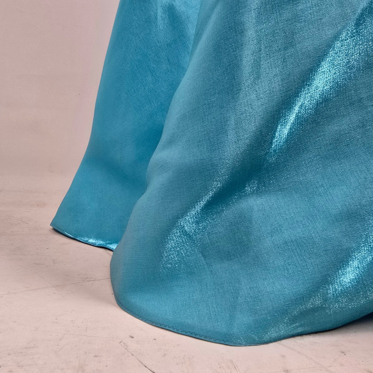 Blue Metallic Open Back Grad Event Gown Size XS/S