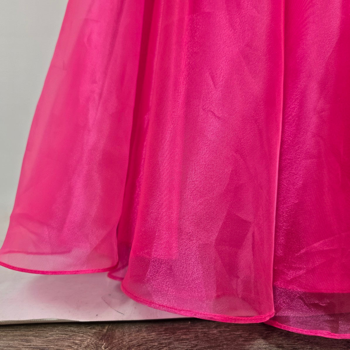 Riva Designs Pink Crystal Beaded Mermaid Grad Event Gown Size 4