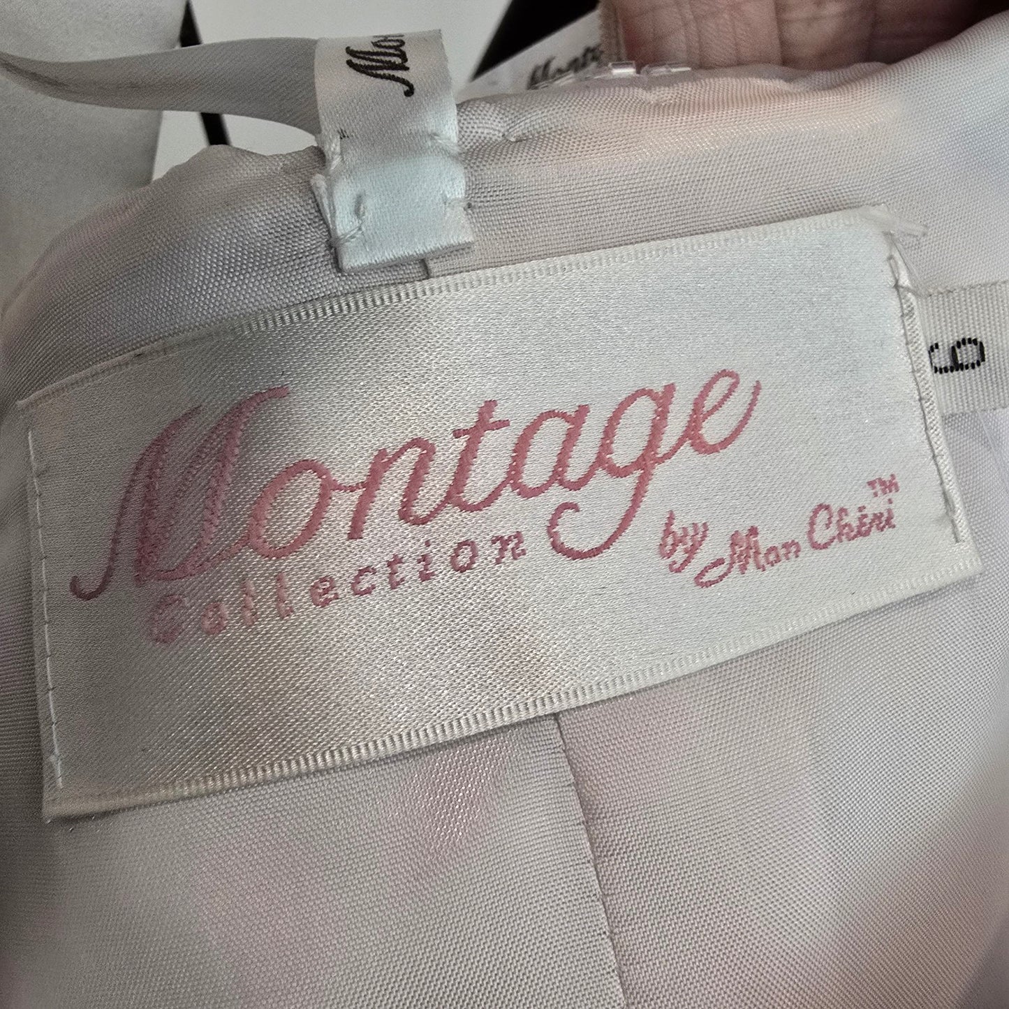 Montage Beige Crystal Beaded Eventwear Dress Size 6