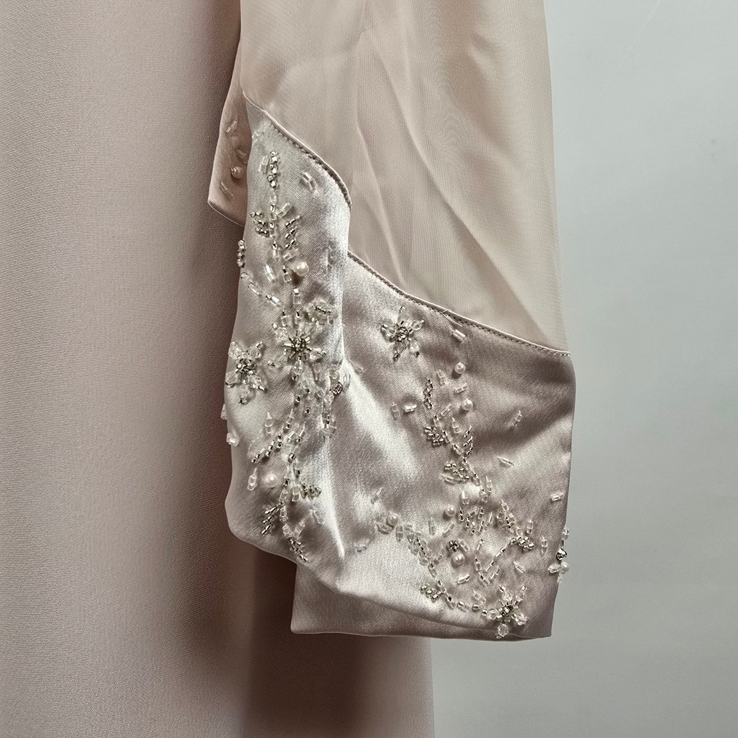 Montage Beige Crystal Beaded Eventwear Dress Size 6
